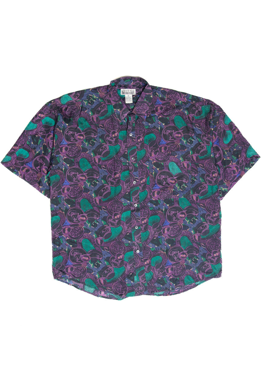 Vintage City Streets Button Up Shirt