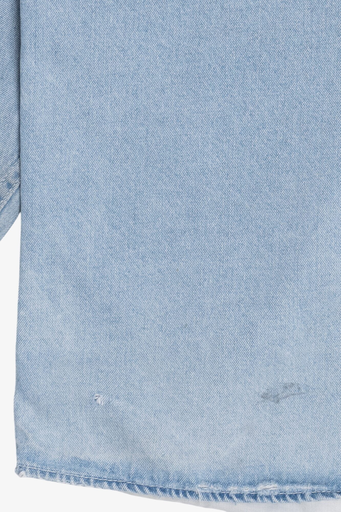 Vintage Distressed A&E Embroidered Moose Denim Button Up (1990s)