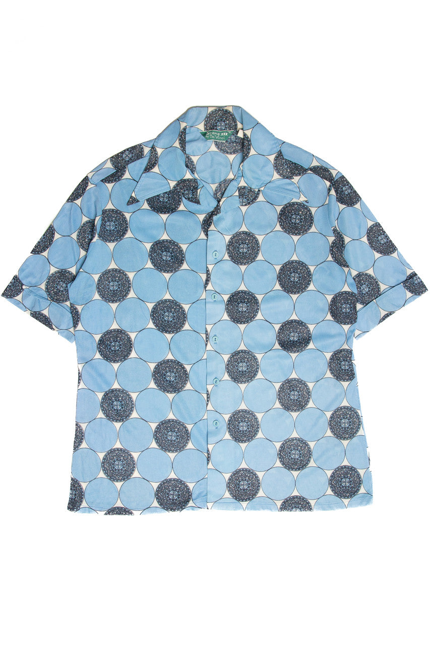 Vintage Scene III Circles Button Up Shirt