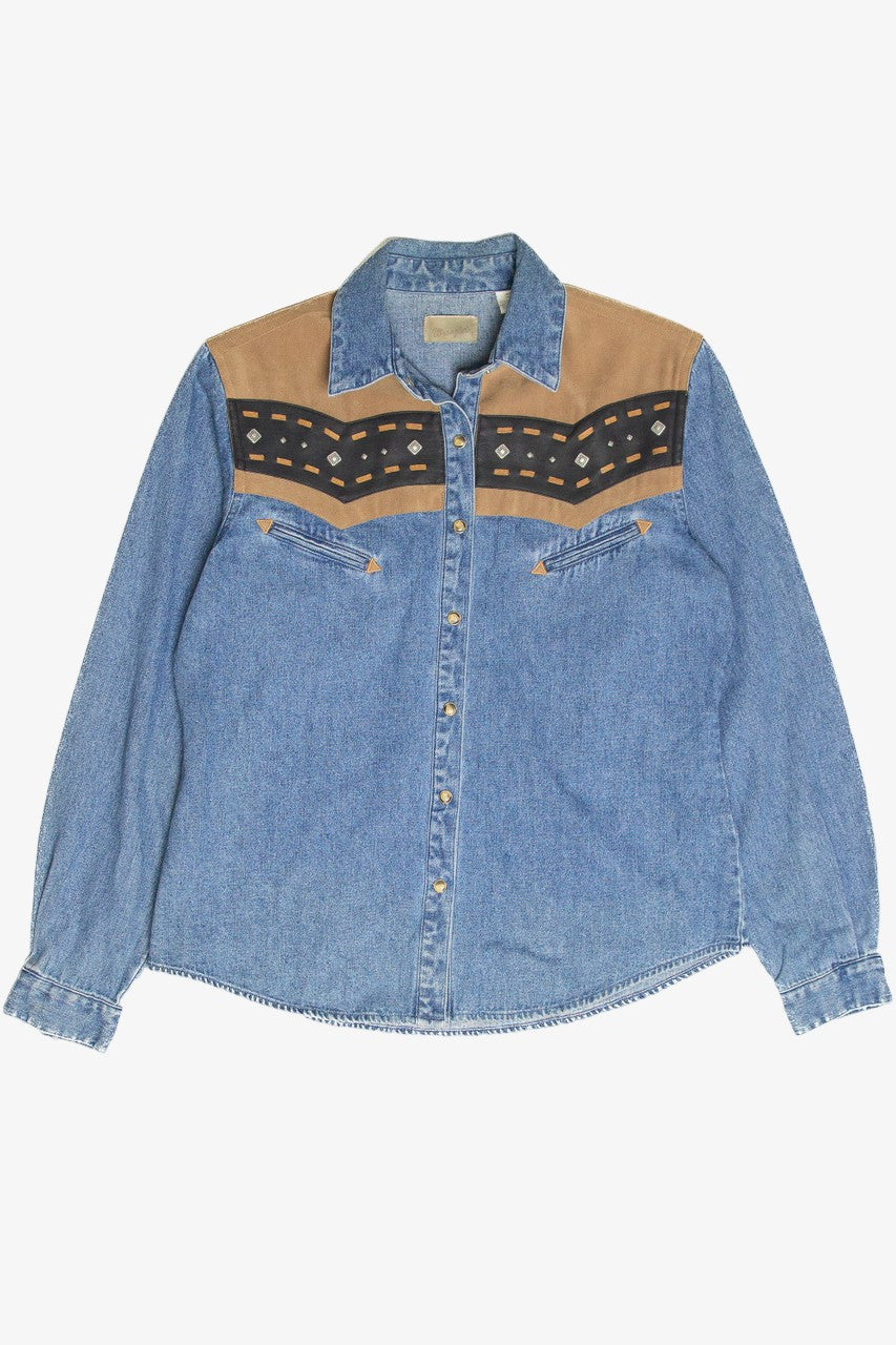 Vintage Wrangler Denim Button Up Shirt