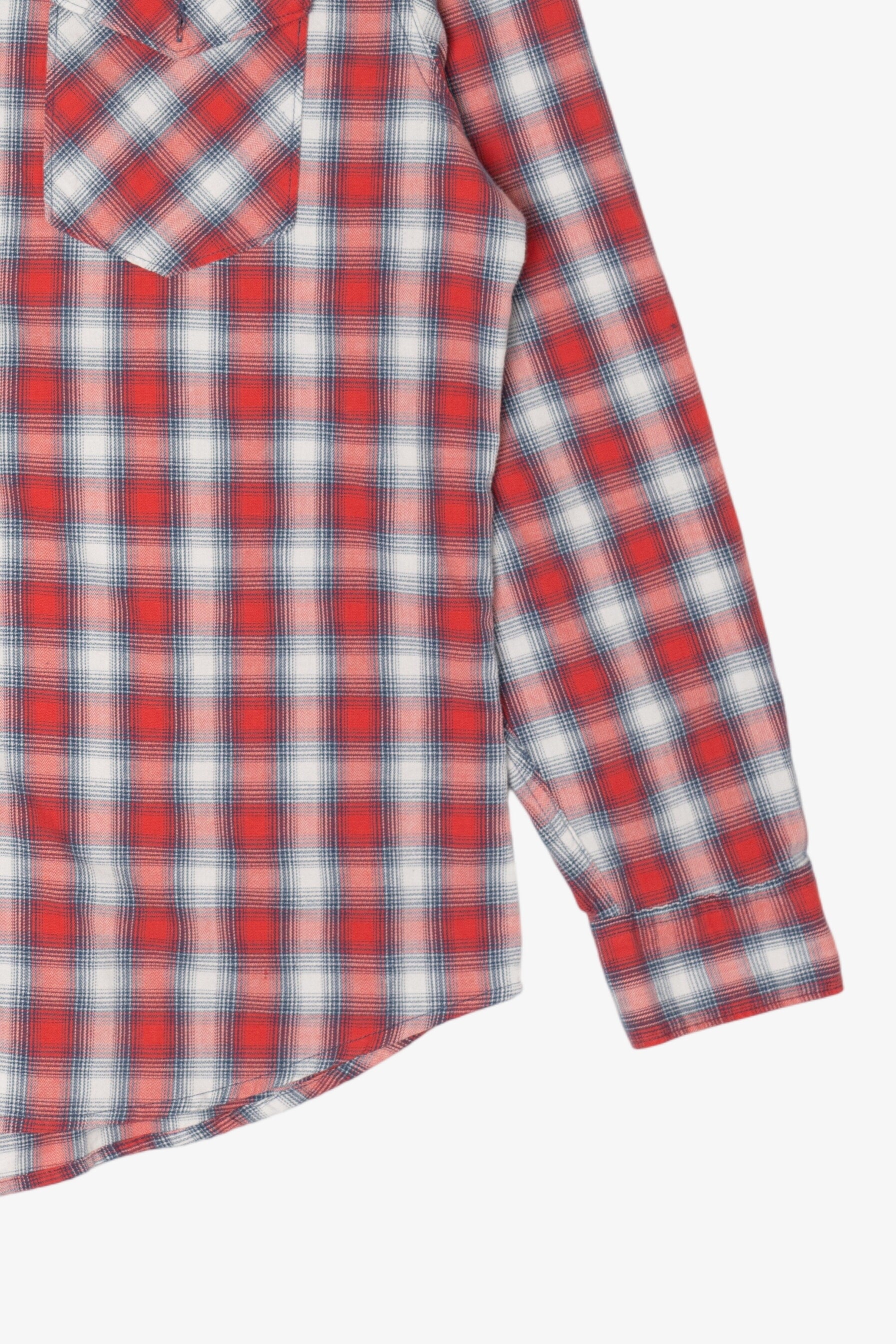 Red Plaid Wrangler Button Up Shirt