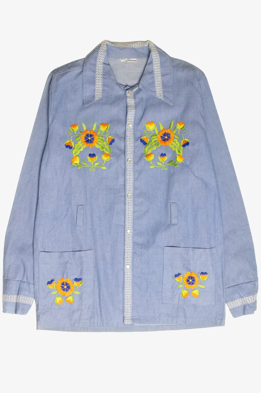 Vintage Made In Mexico Floral Button Up Shirt