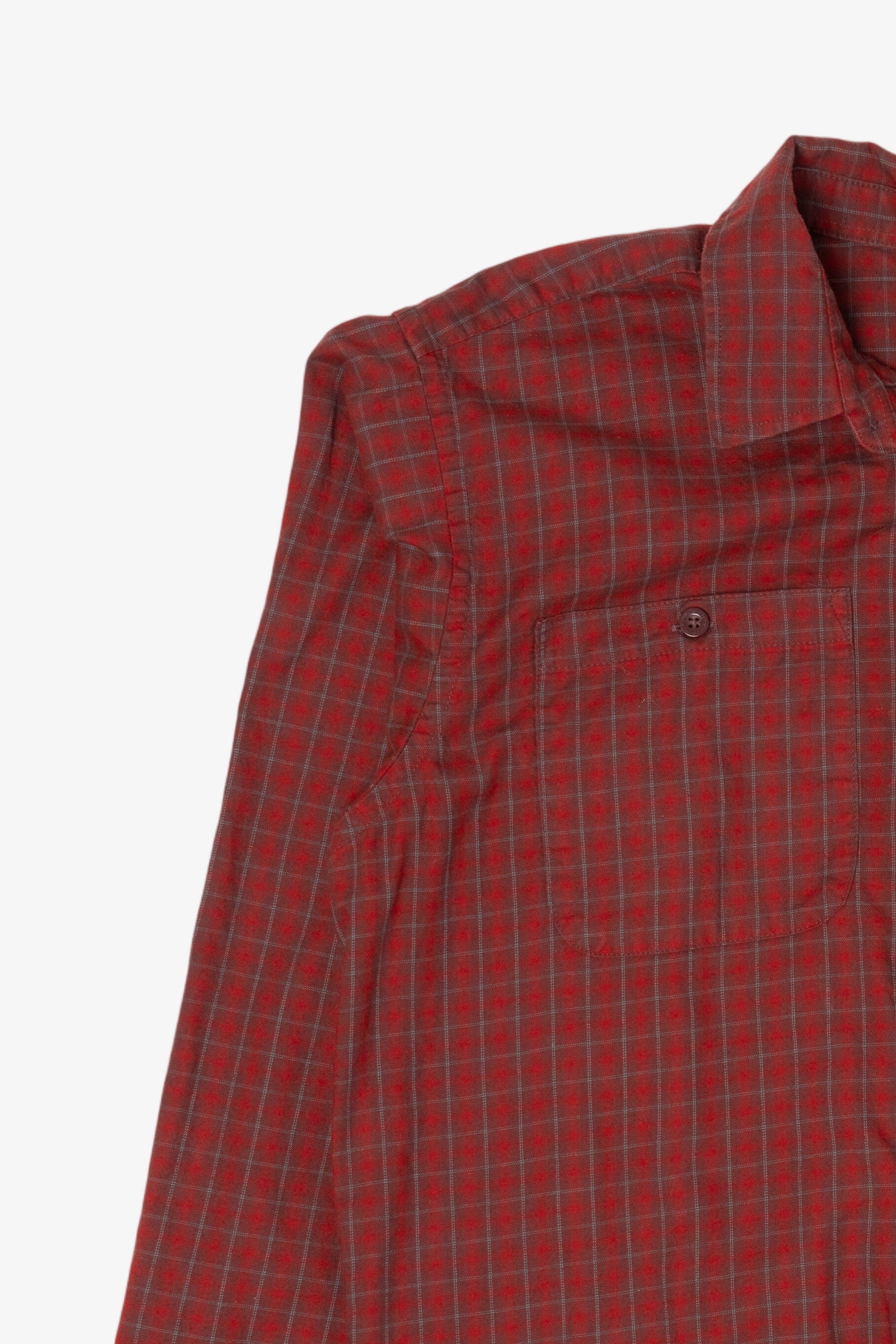 Burgundy Patagonia Plaid Button Up Shirt (2010s)