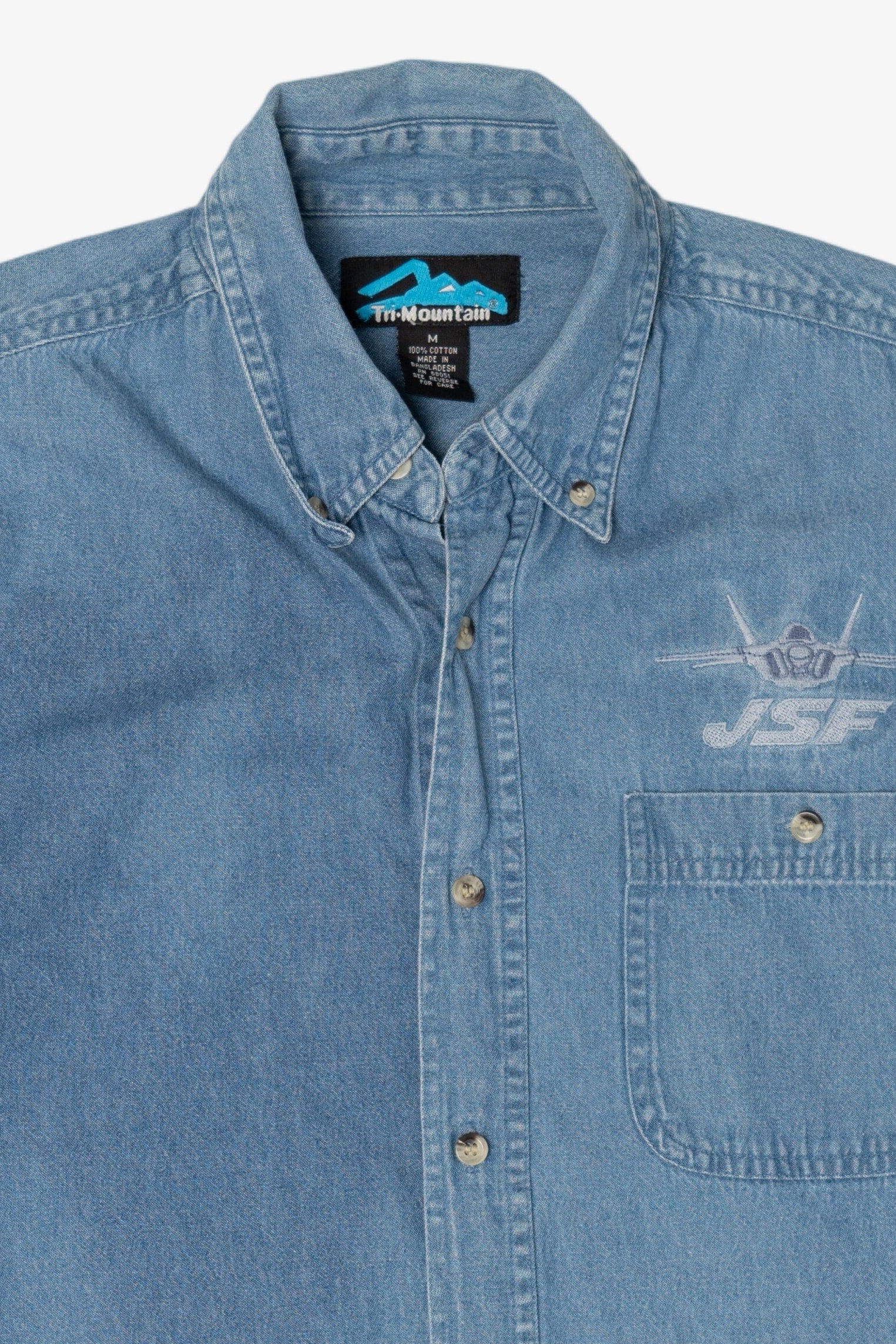 Vintage Tri Mountain Denim Button Up Shirt (1990s)