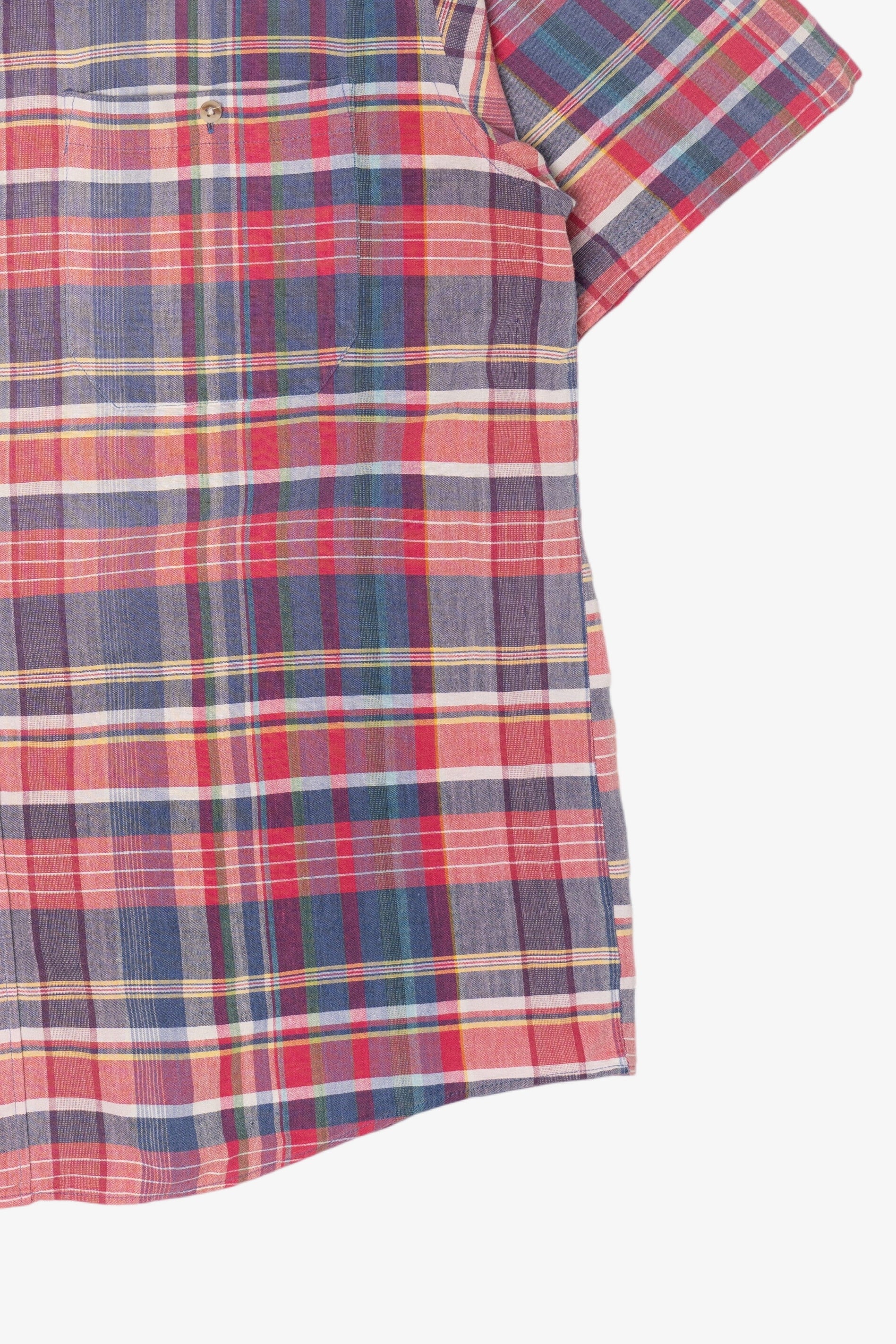 Vintage Van Heusen 417 Colorful Plaid Single Needle Tailoring Button Up Shirt (1980s)