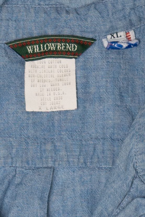 Vintage Willowbend Light Blue Button Up Shirt (1990s)