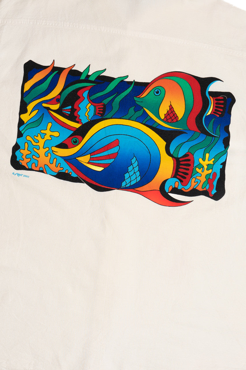 Vintage Aquatic Fish "Cabo San Lucas" Button Up Shirt