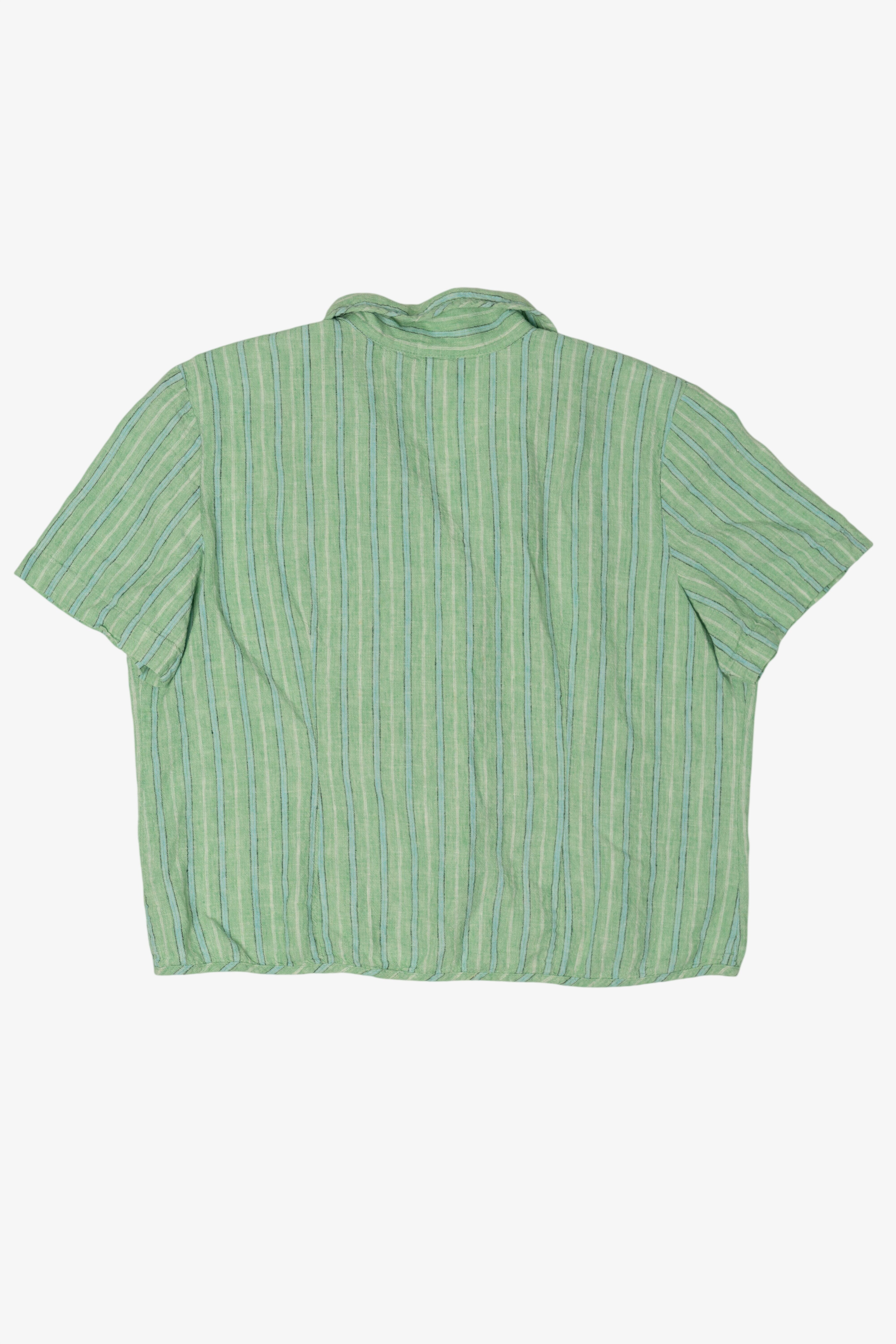 Vintage Light Green Striped Napa Valley Button Up Shirt (2000s)