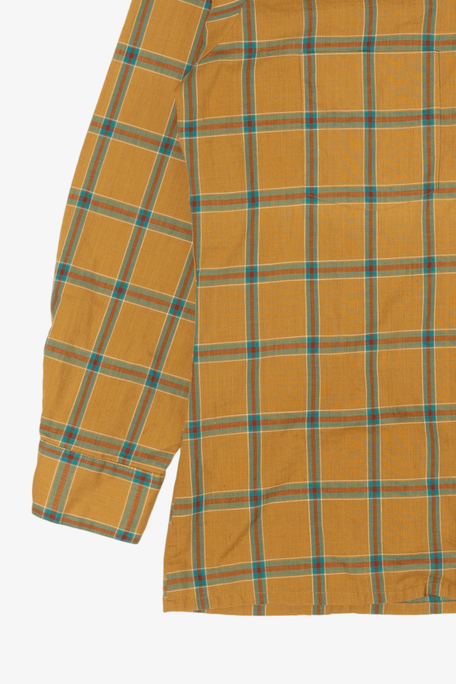 Vintage Arrow Yellow Plaid Button Up Shirt (1960s)