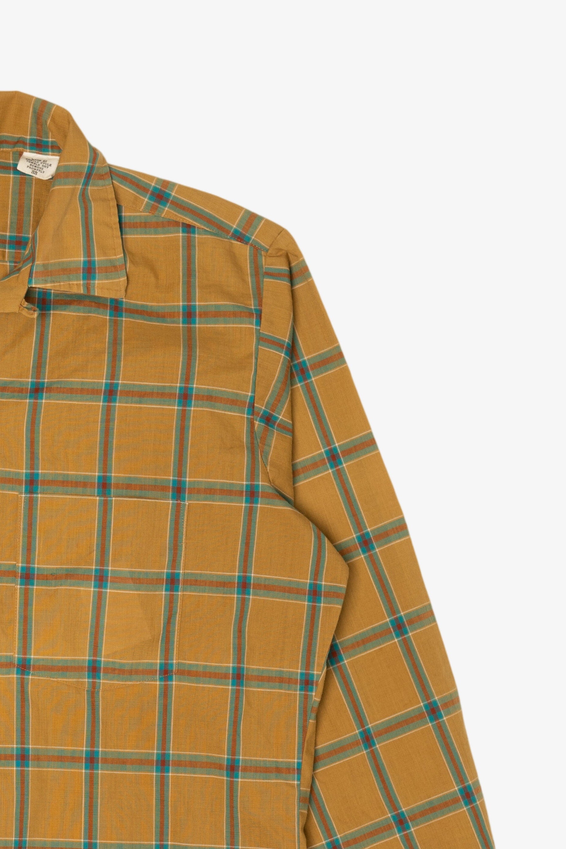 Vintage Arrow Yellow Plaid Button Up Shirt (1960s)