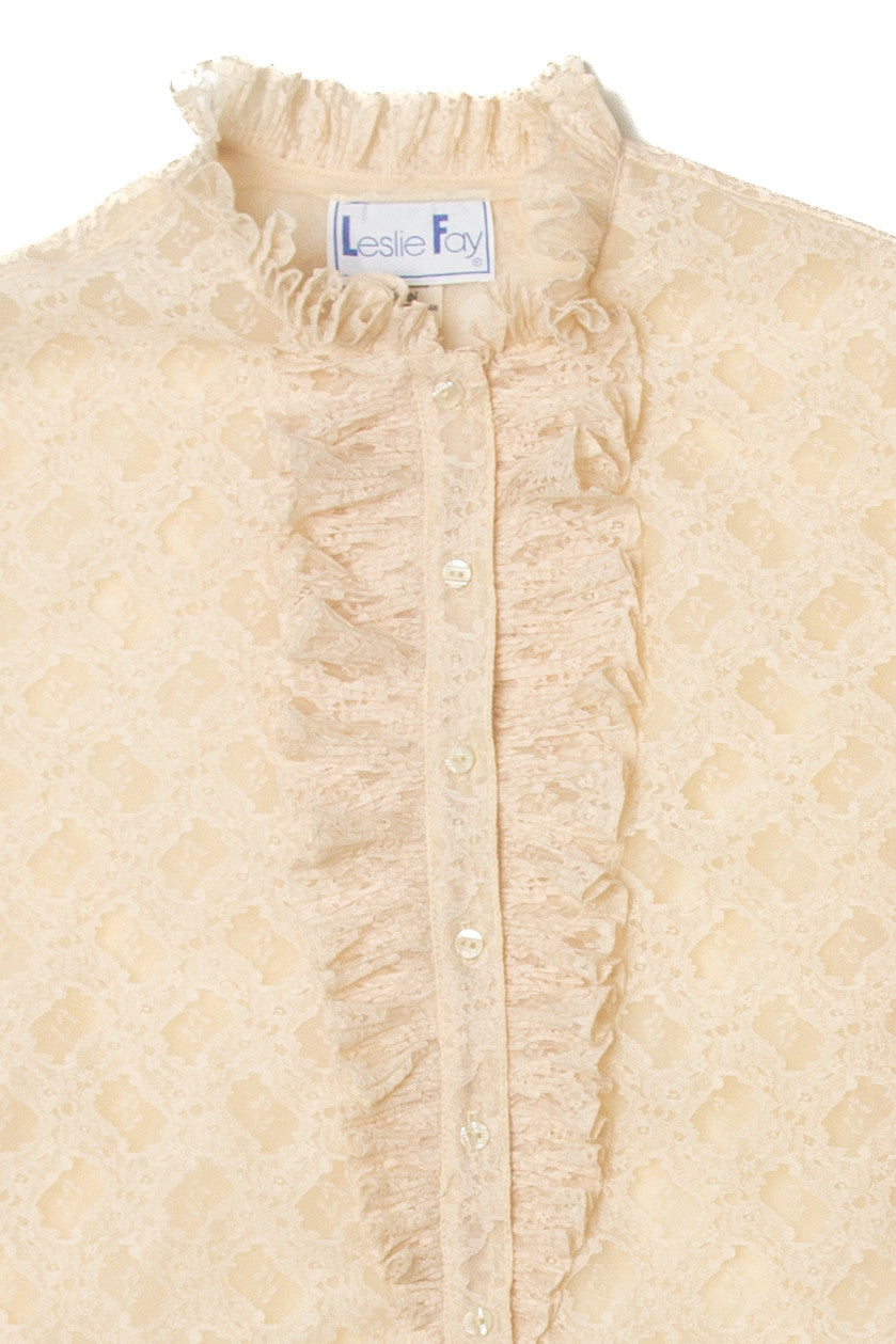 Vintage Leslie Fay Lace Blouse