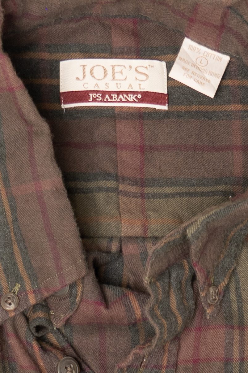 Brown Plaid Joe's Casual Button Up Shirt