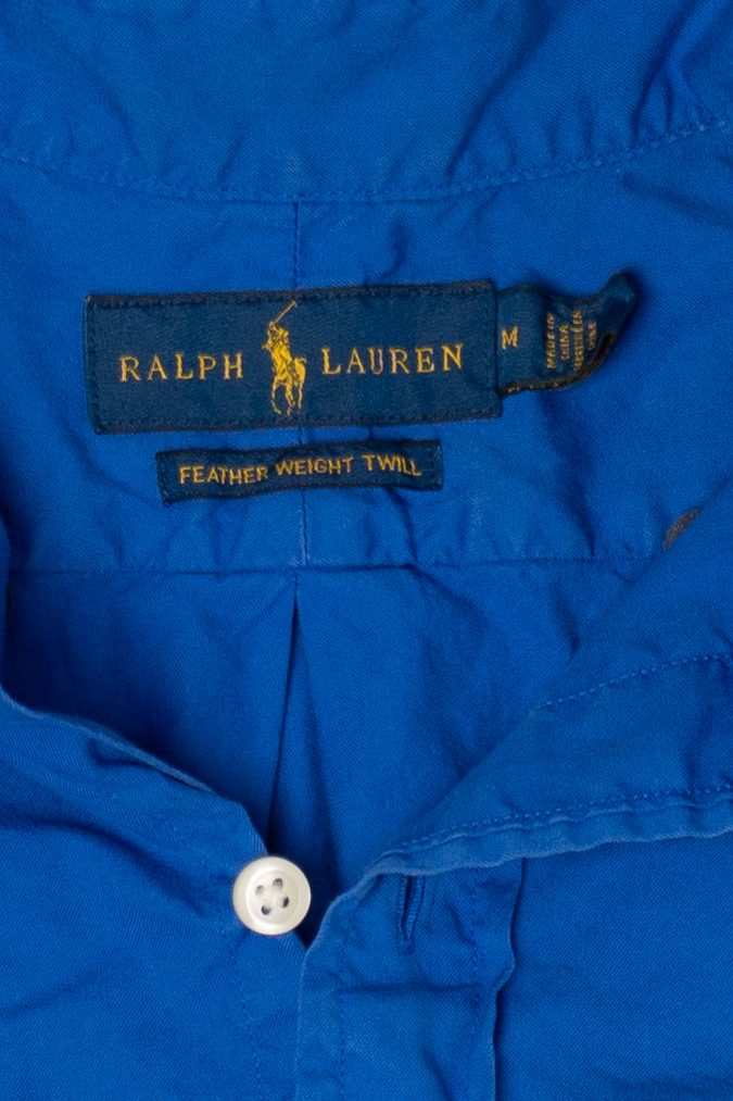 Vintage Blue Ralph Lauren Button Up Shirt (1990s)