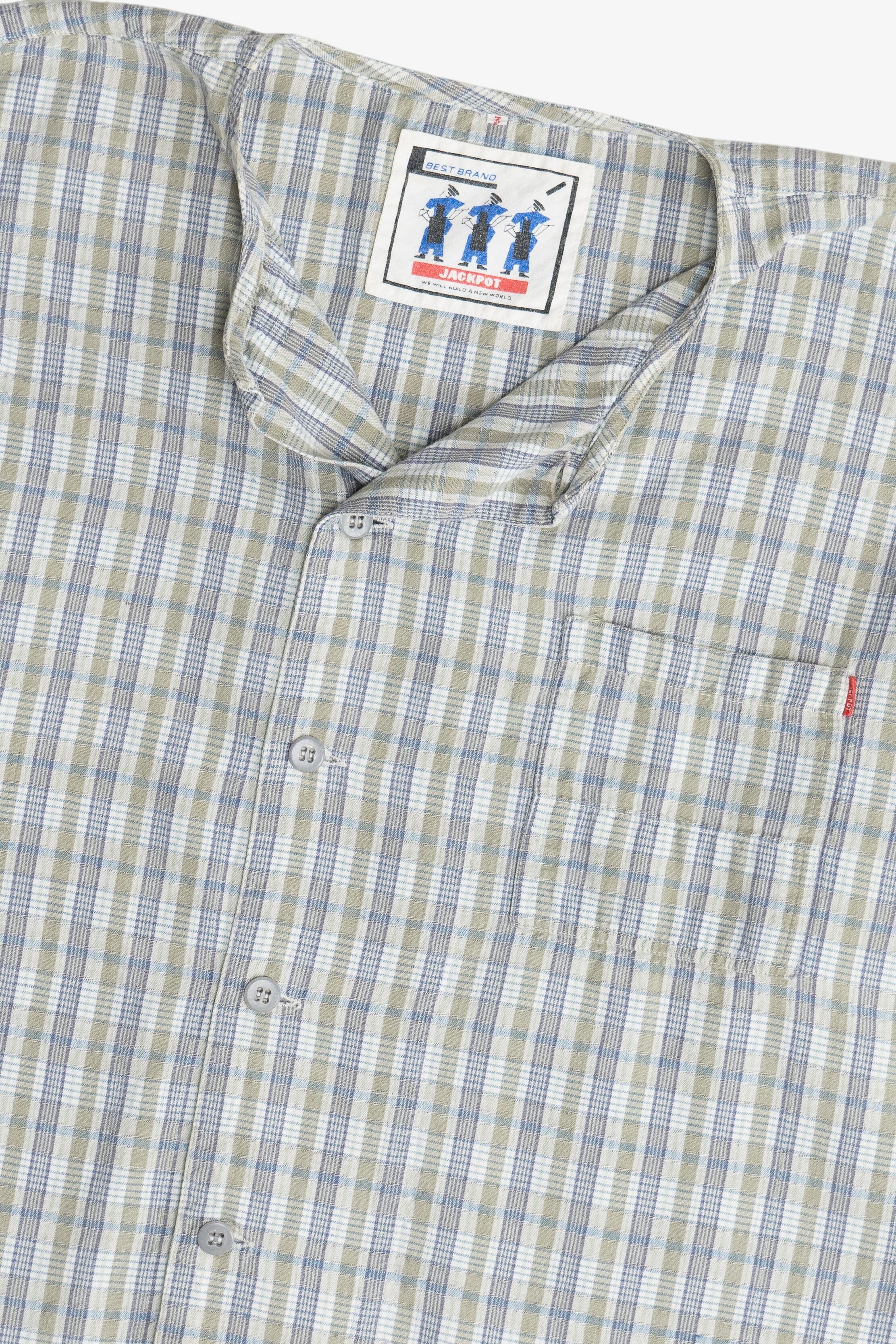 Vintage Jackpot Off-Center Button Up Cotton Shirt (1990s)