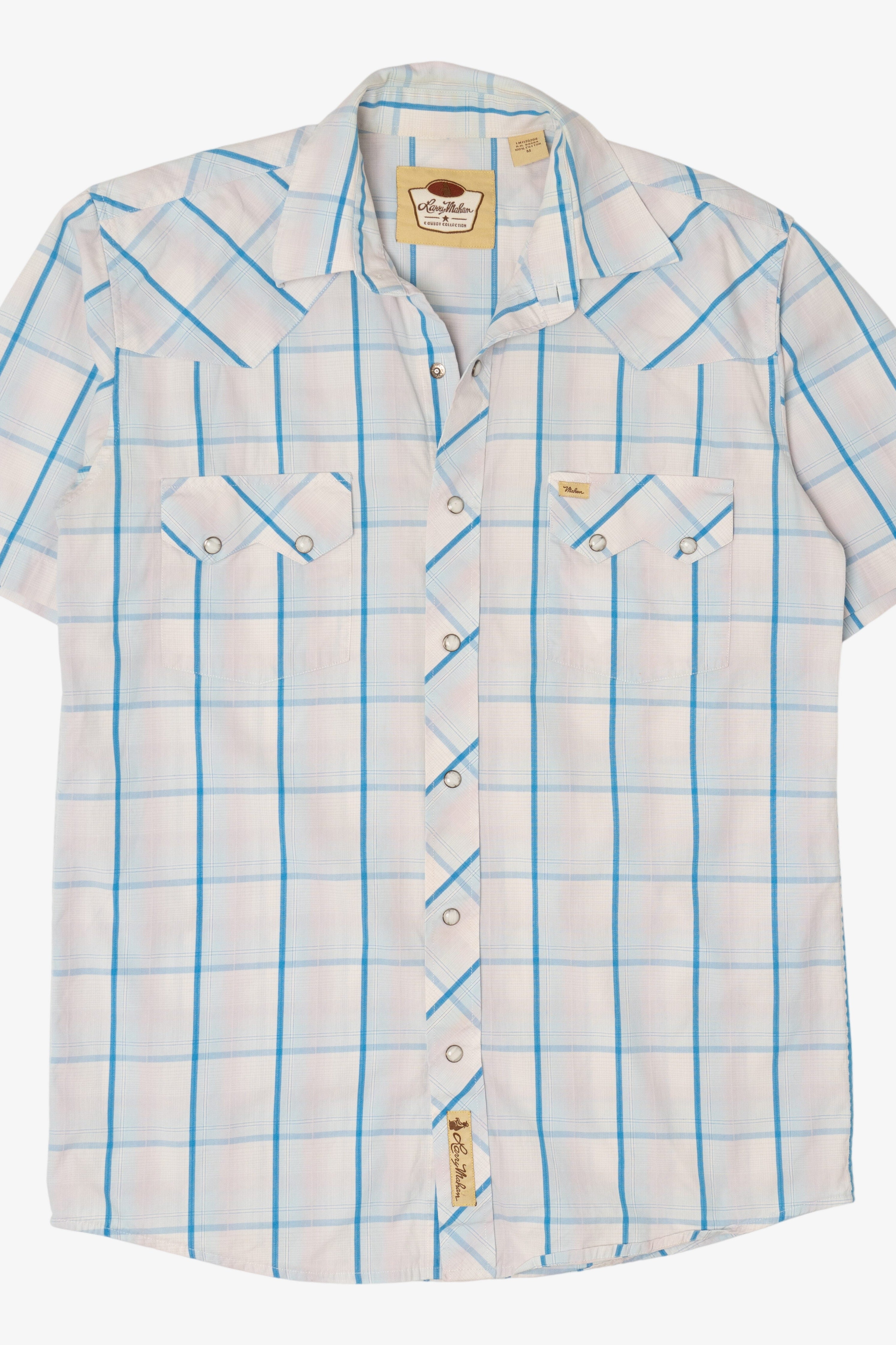 Vintage Larry Mahan Plaid Button Up Shirt (1990s)