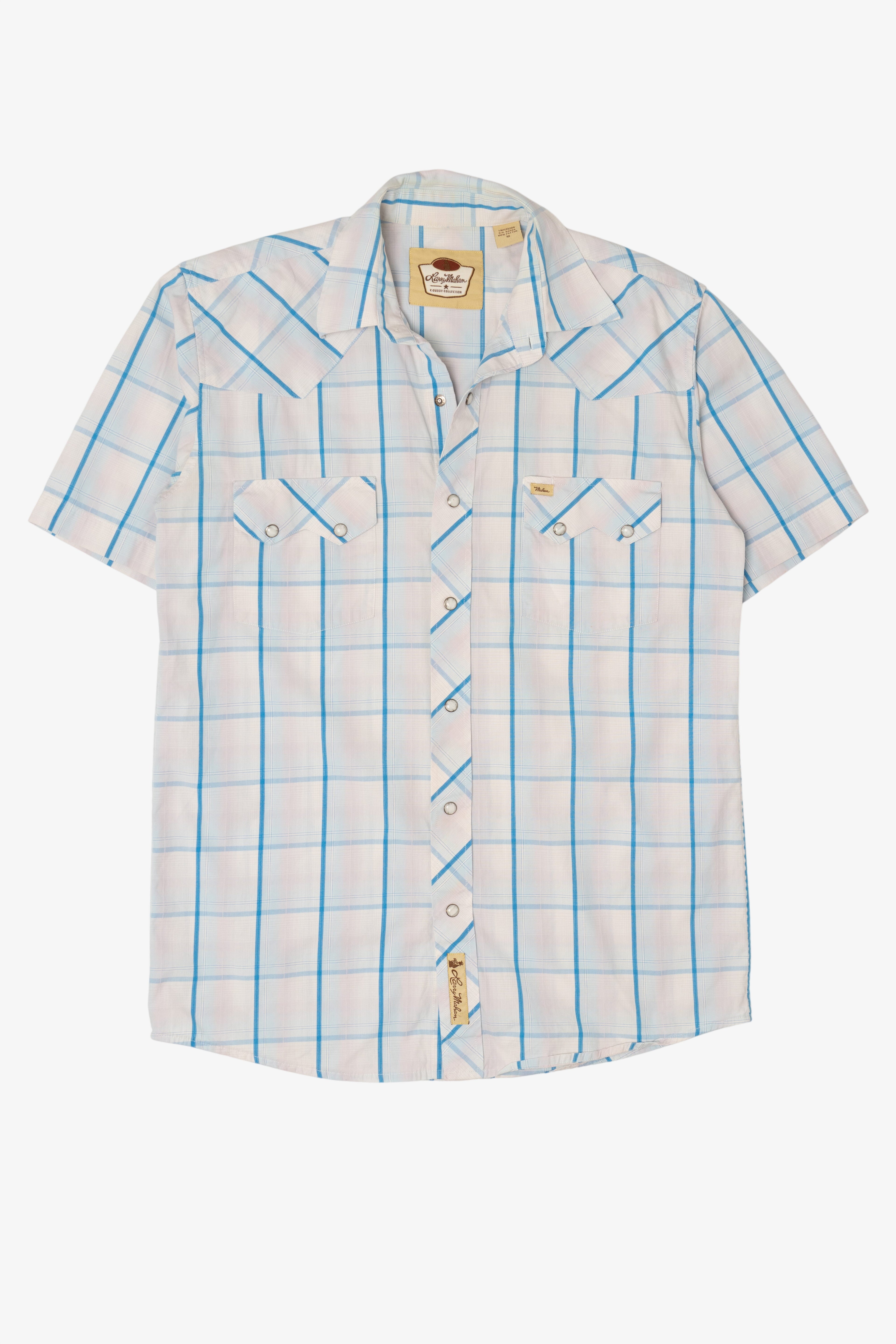 Vintage Larry Mahan Plaid Button Up Shirt (1990s)