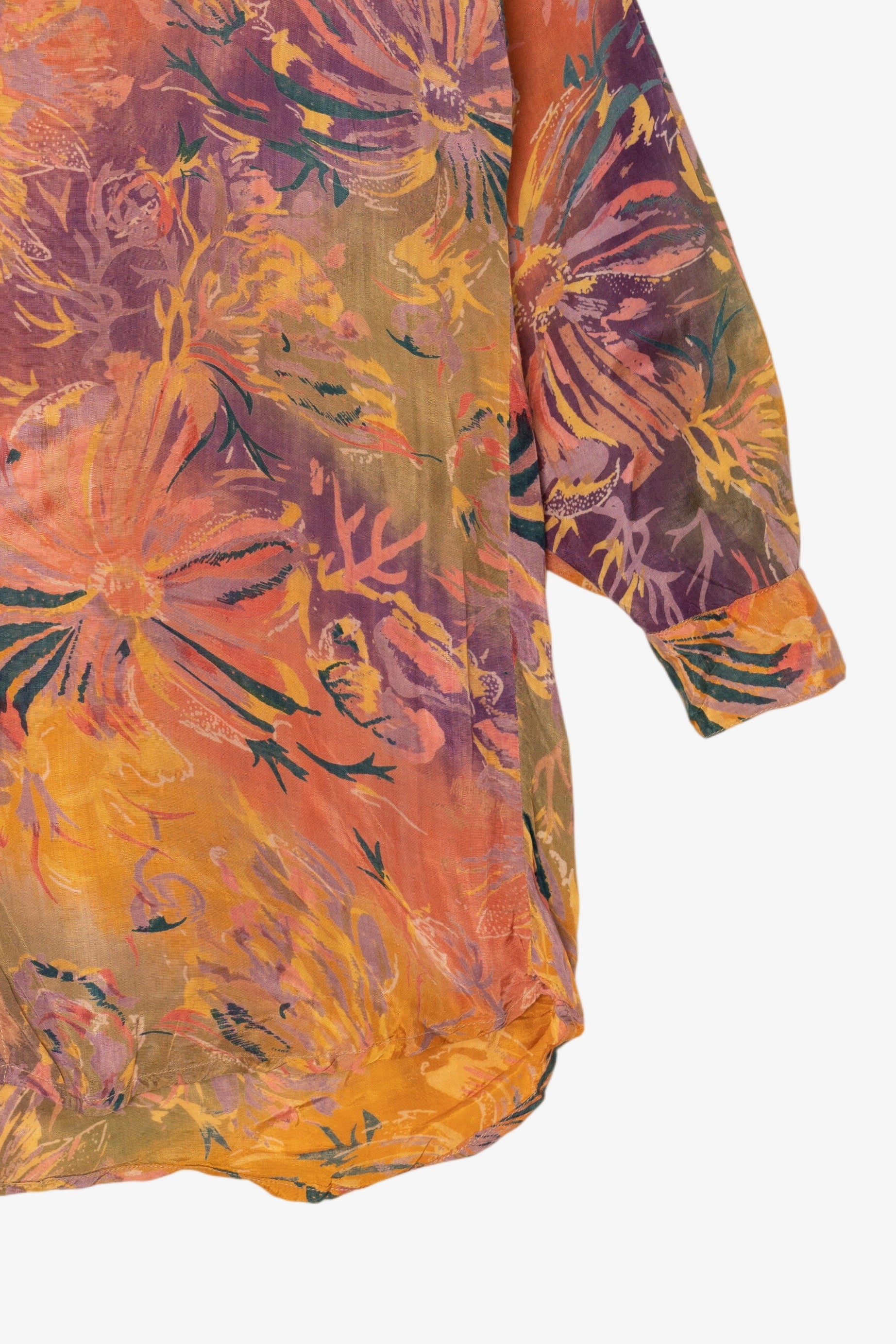 Vintage Orange And Purple Sorrel Button Up Shirt (1980s)