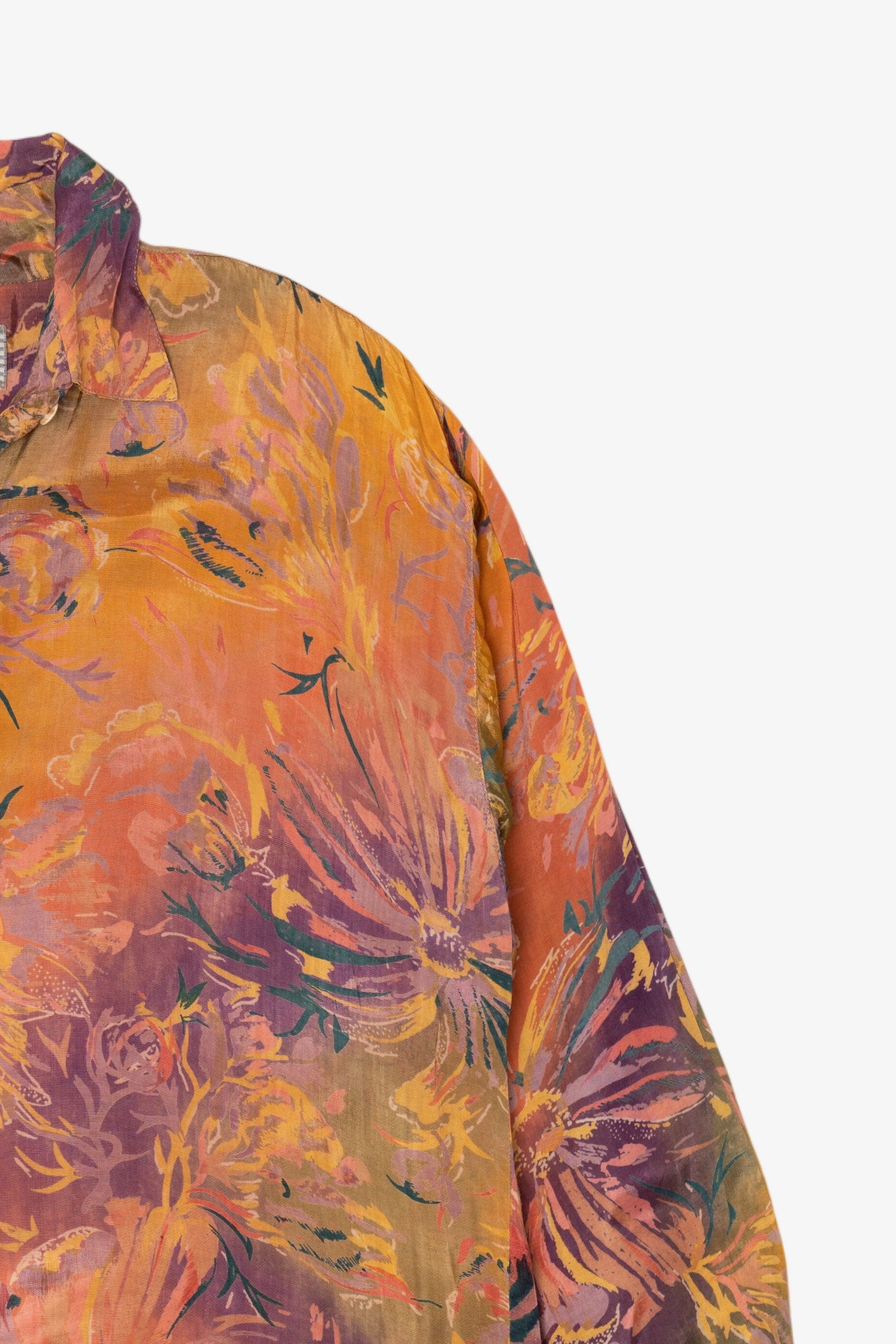 Vintage Orange And Purple Sorrel Button Up Shirt (1980s)