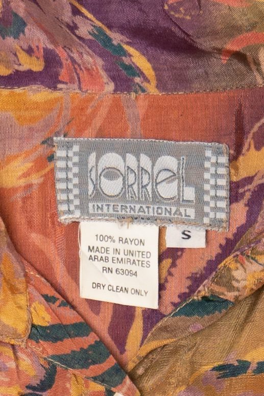 Vintage Orange And Purple Sorrel Button Up Shirt (1980s)