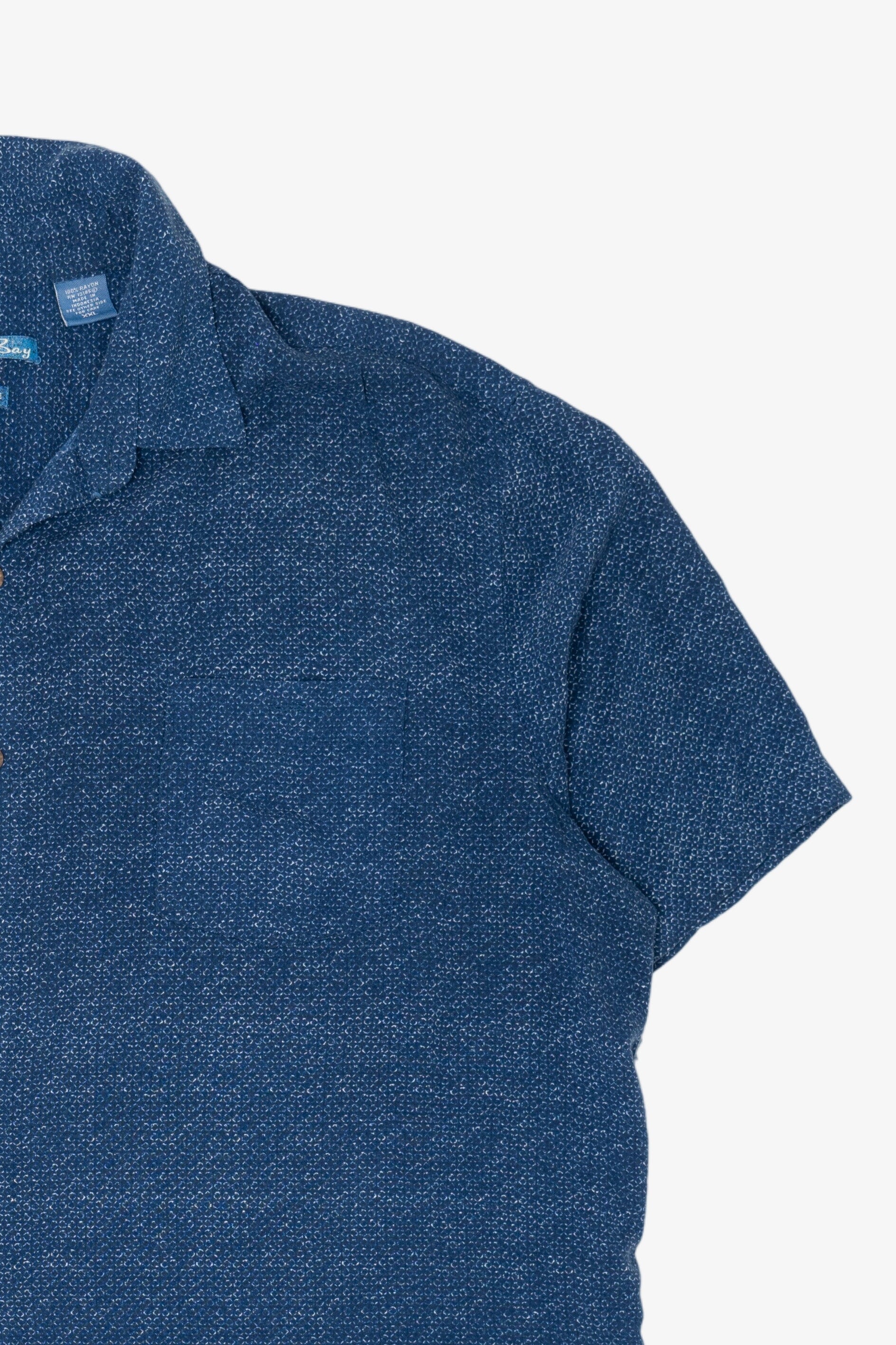 Navy Blue Batik Bay Button Up Shirt (2010s)
