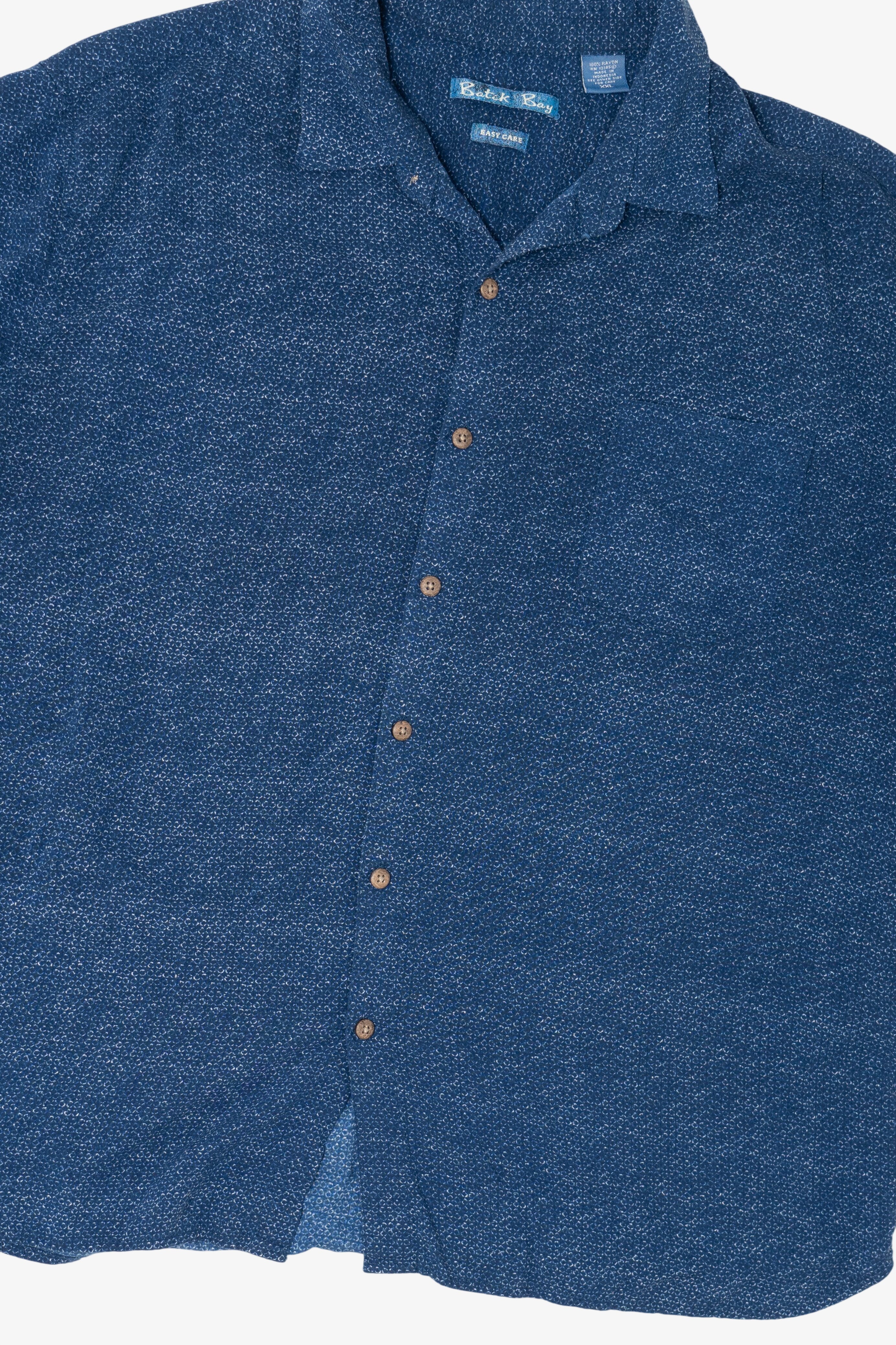 Navy Blue Batik Bay Button Up Shirt (2010s)