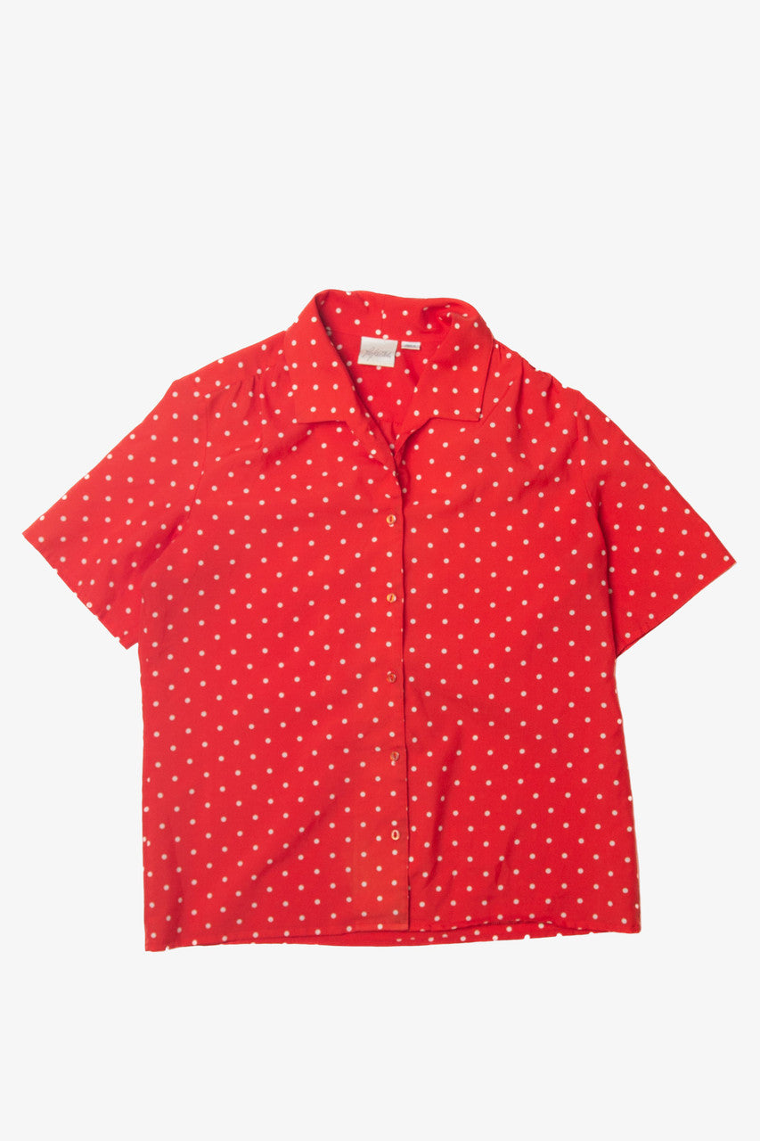 Pykettes Polka Dot Button Up Shirt