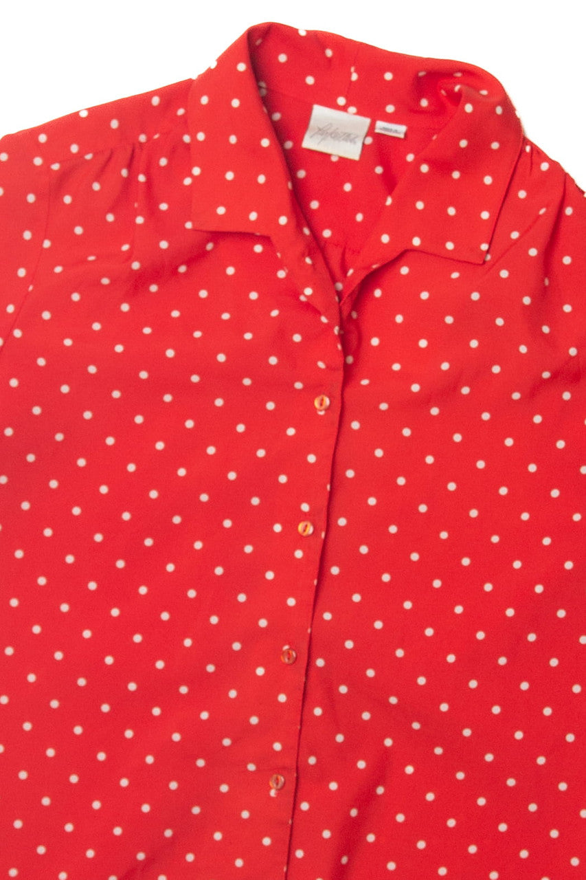 Pykettes Polka Dot Button Up Shirt