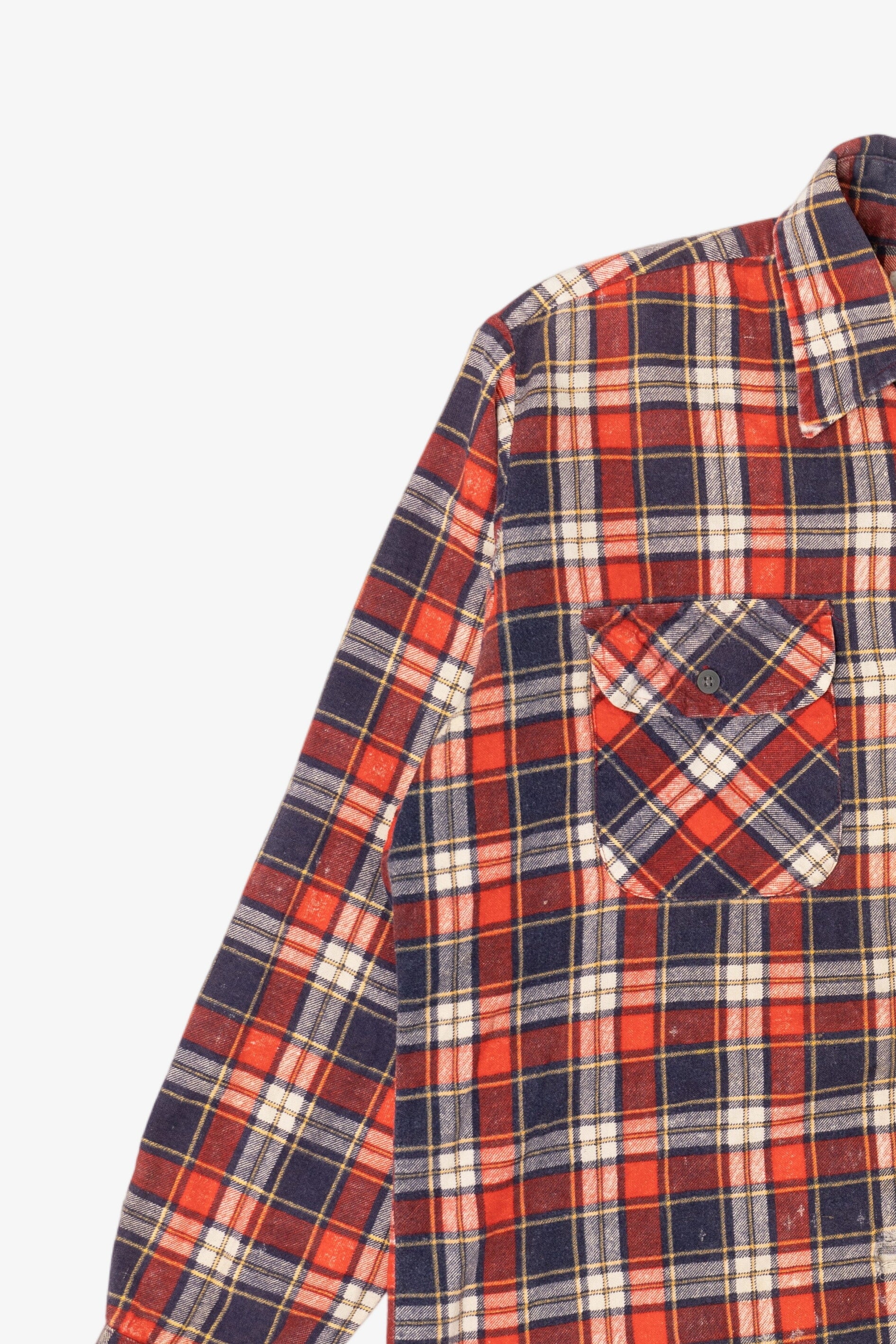 Vintage Distressed Red Anthony's Button Up Flannel Shirt (1970s)