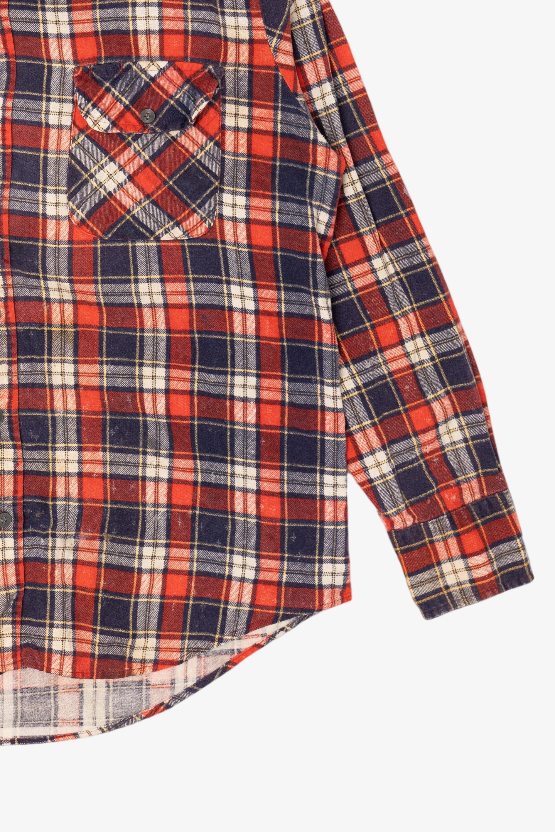 Vintage Distressed Red Anthony's Button Up Flannel Shirt (1970s)