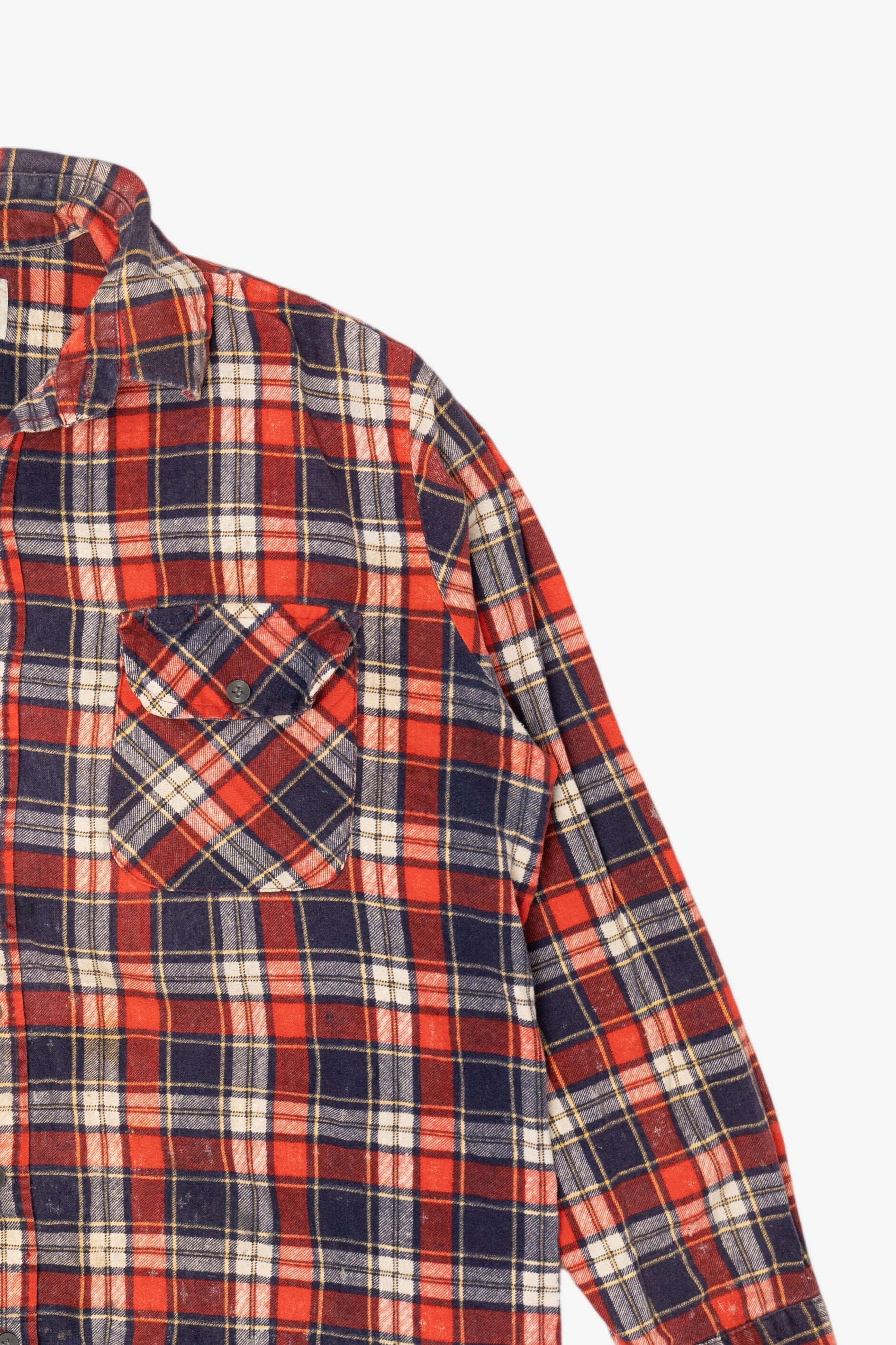 Vintage Distressed Red Anthony's Button Up Flannel Shirt (1970s)