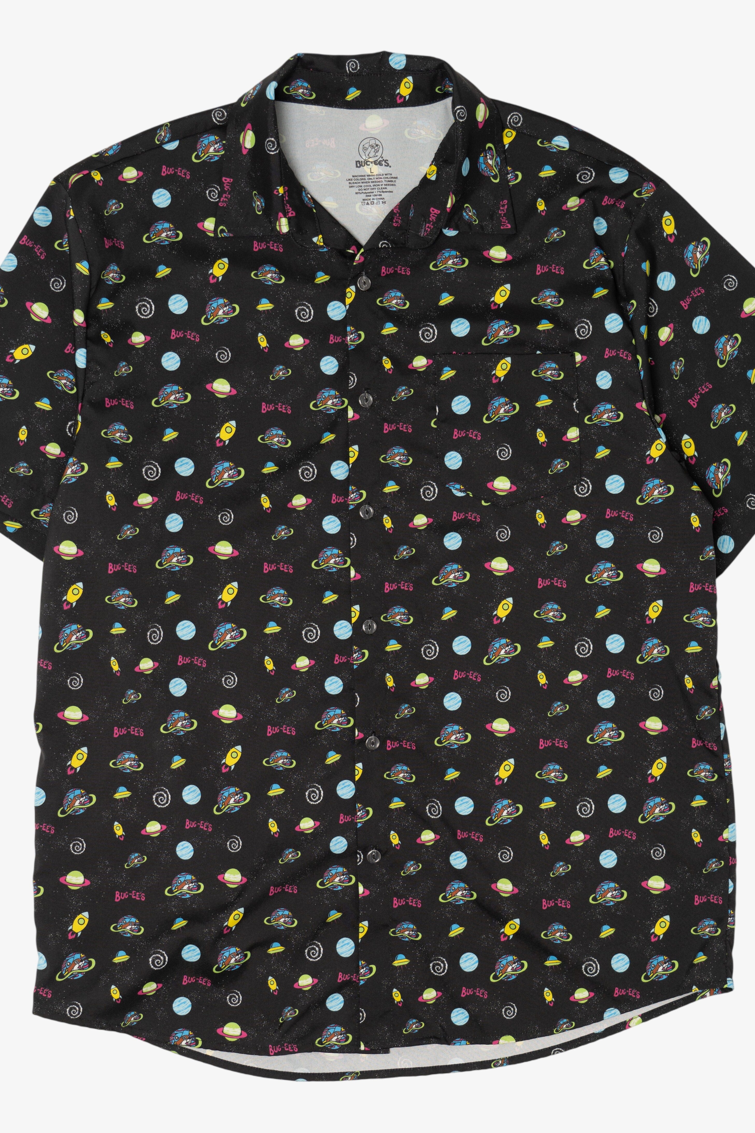 Buc-ee's Space Pattern Button Up Shirt (2020s)