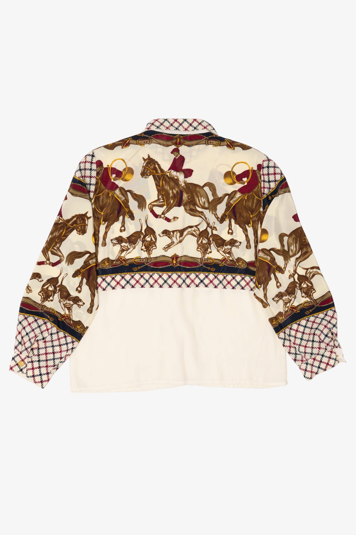 Vintage Ivory Jordan Petite Horse Rider Button Up Shirt (1990s)