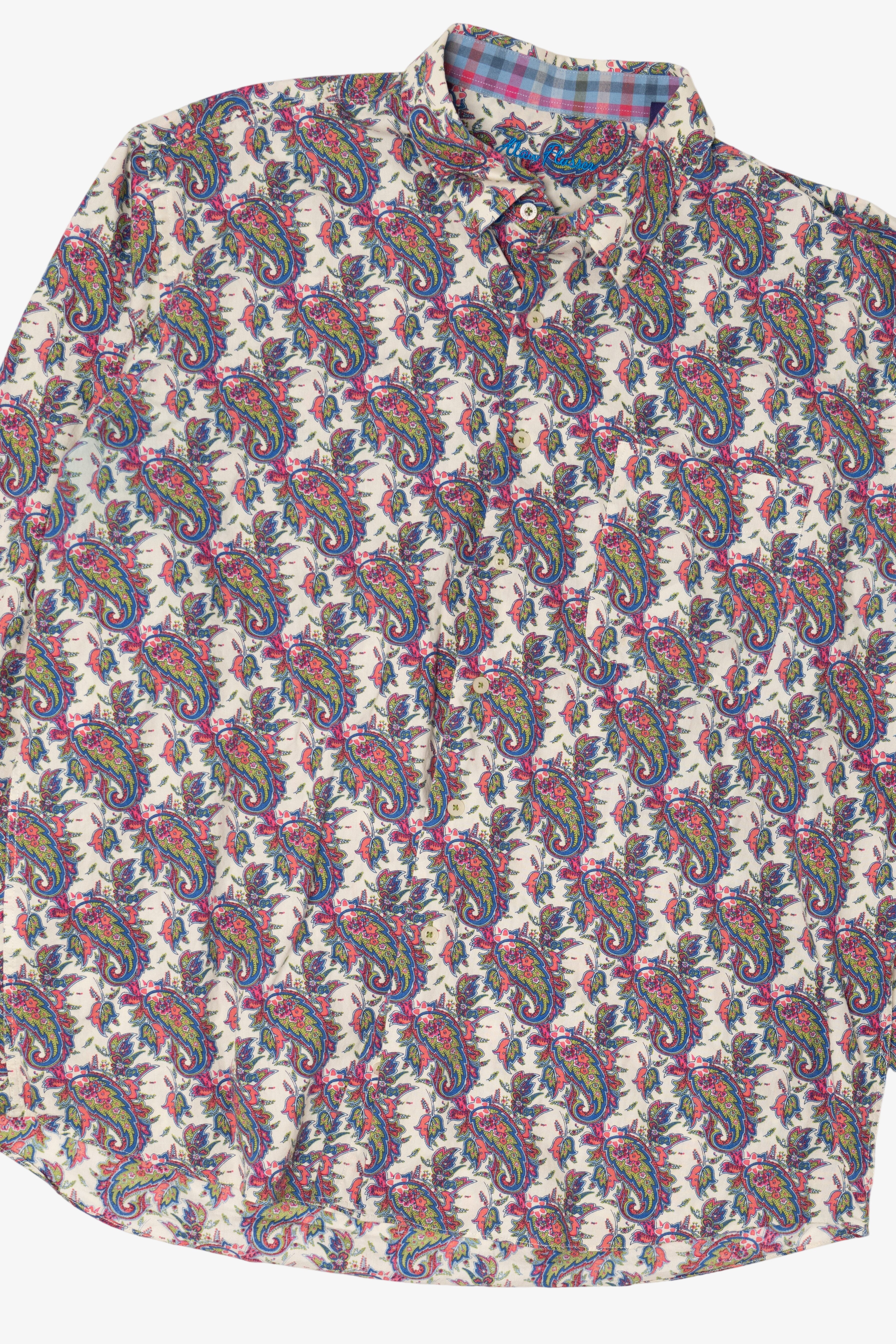 Vintage Alan Flusser Paisley Pattern Button up Shirt (1990s)