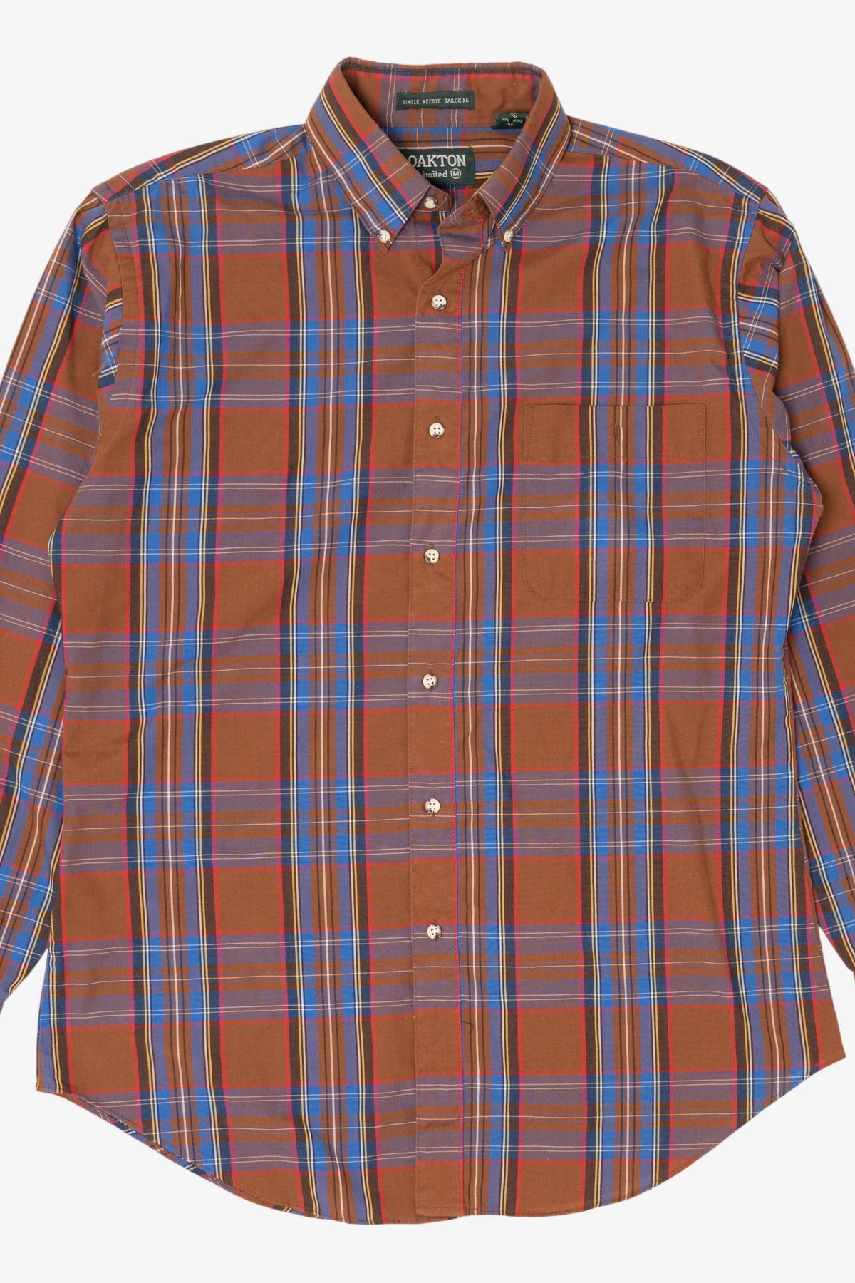 Vintage Brown Oakton Limited Plaid Button Up Shirt (1980s)