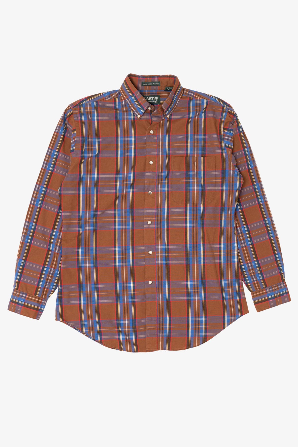Vintage Brown Oakton Limited Plaid Button Up Shirt (1980s)
