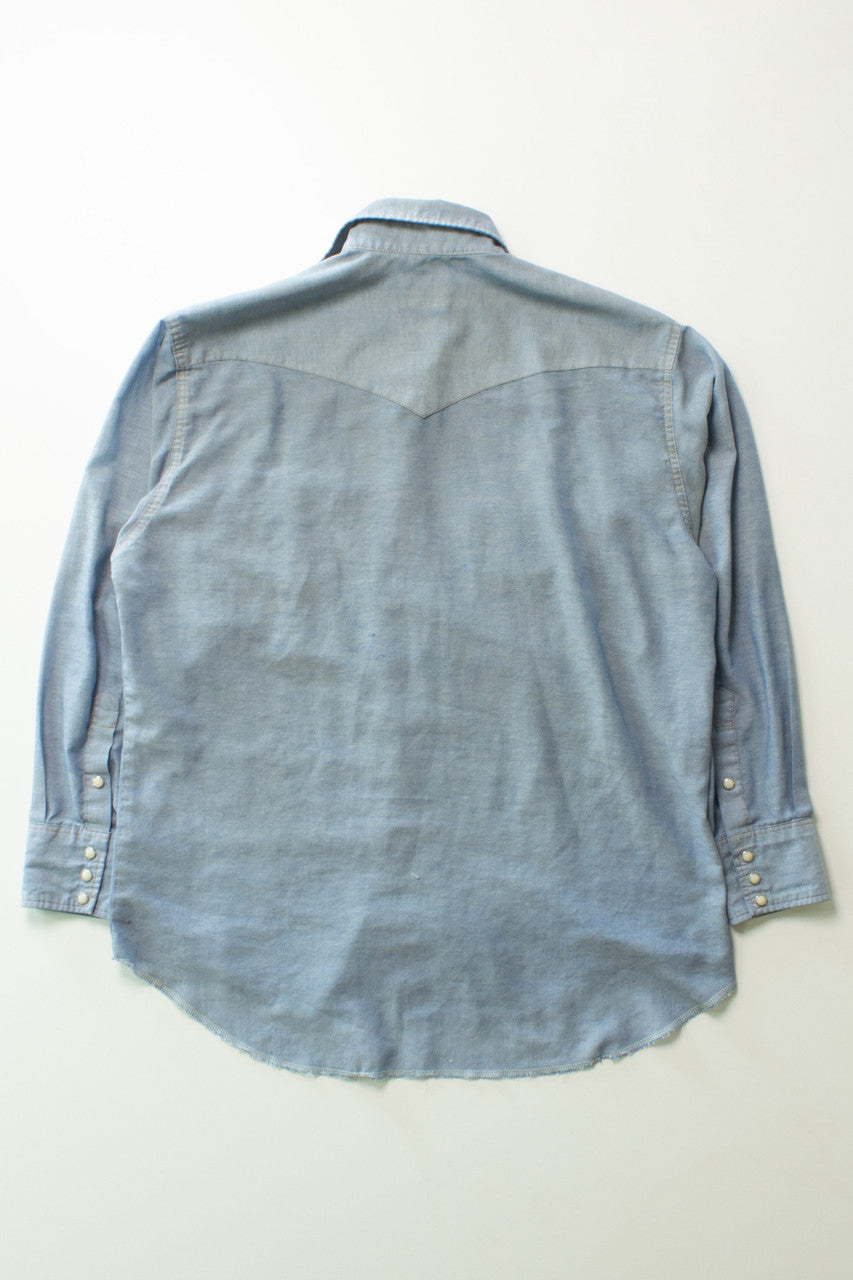 Vintage Wrangler Chambray Button Up Shirt (1980s)