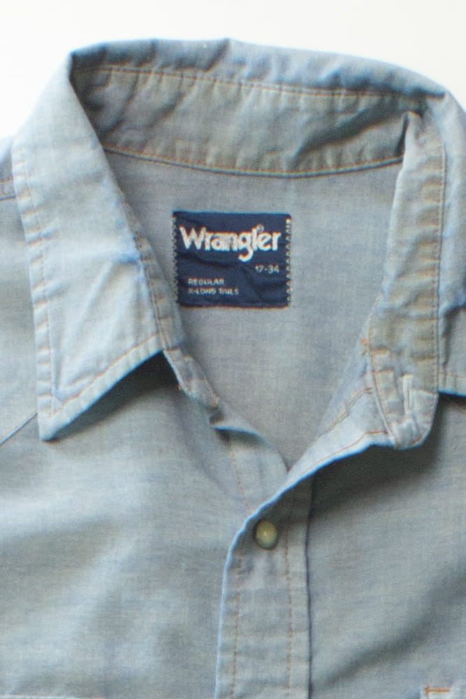 Vintage Wrangler Chambray Button Up Shirt (1980s)