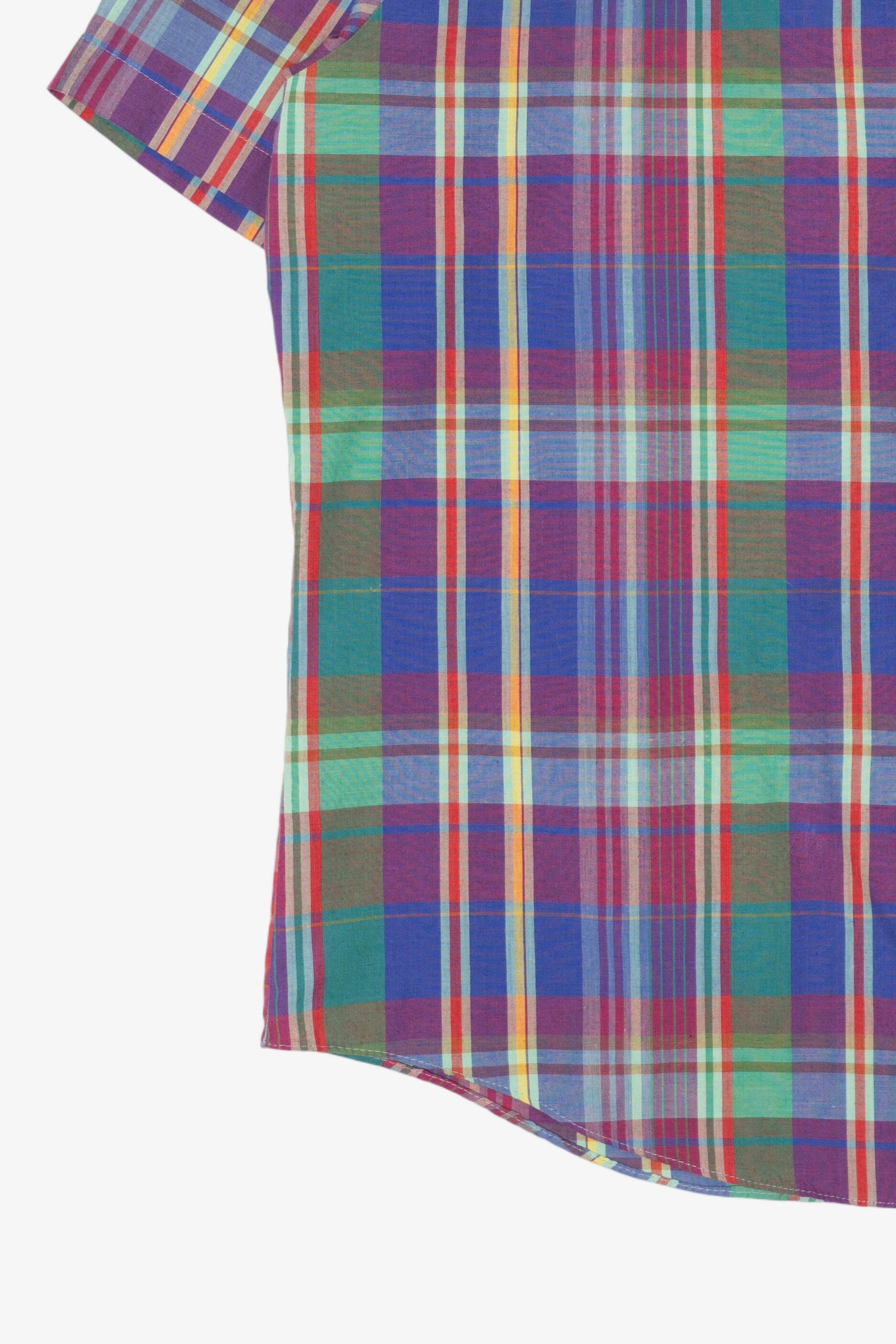 Vintage Royal Knight Colorful Plaid Button Up Shirt (1980s)