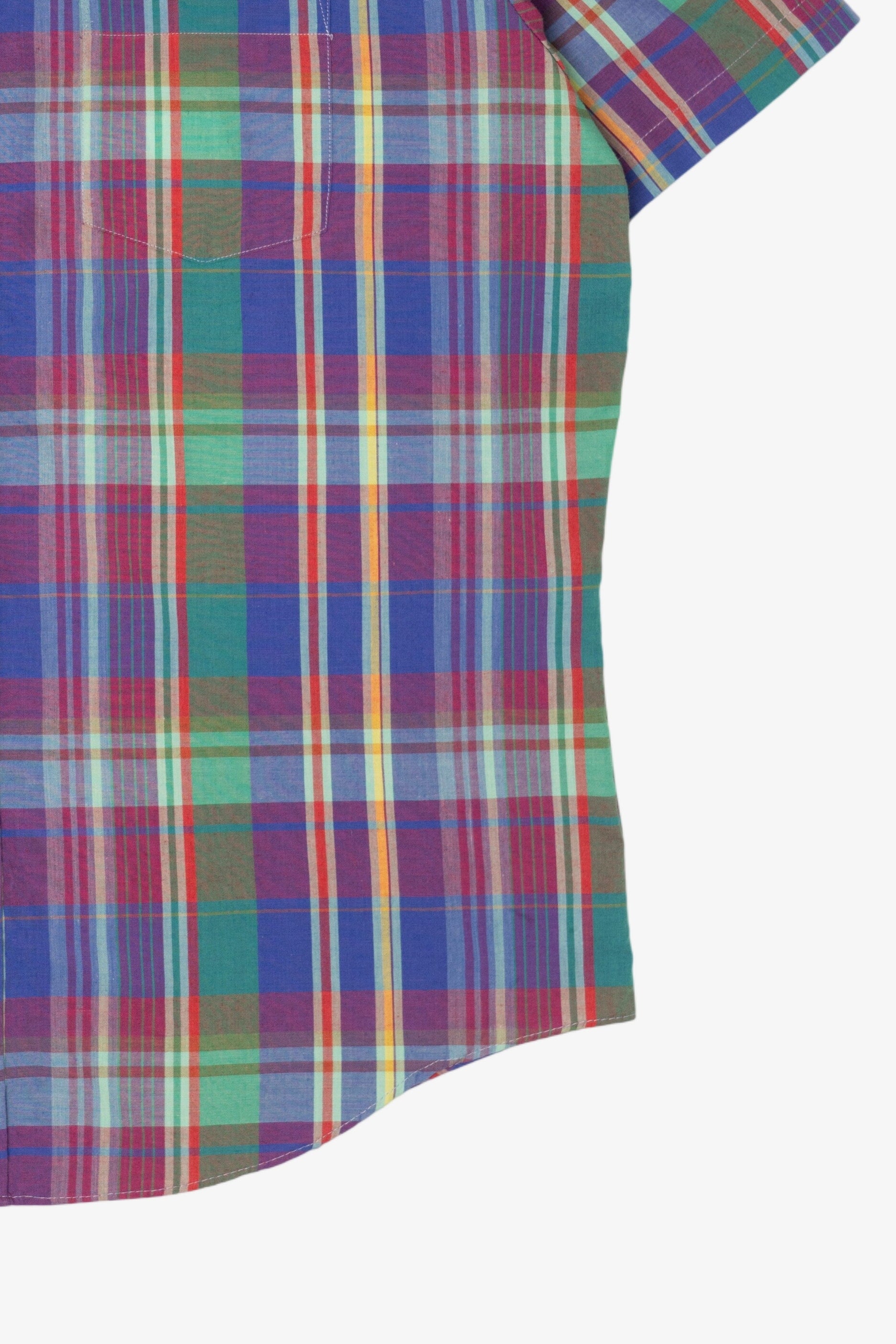 Vintage Royal Knight Colorful Plaid Button Up Shirt (1980s)