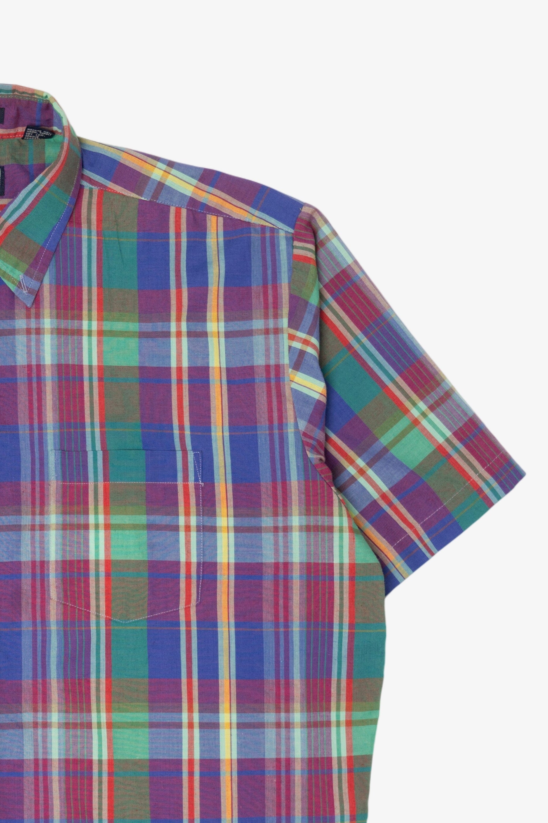 Vintage Royal Knight Colorful Plaid Button Up Shirt (1980s)