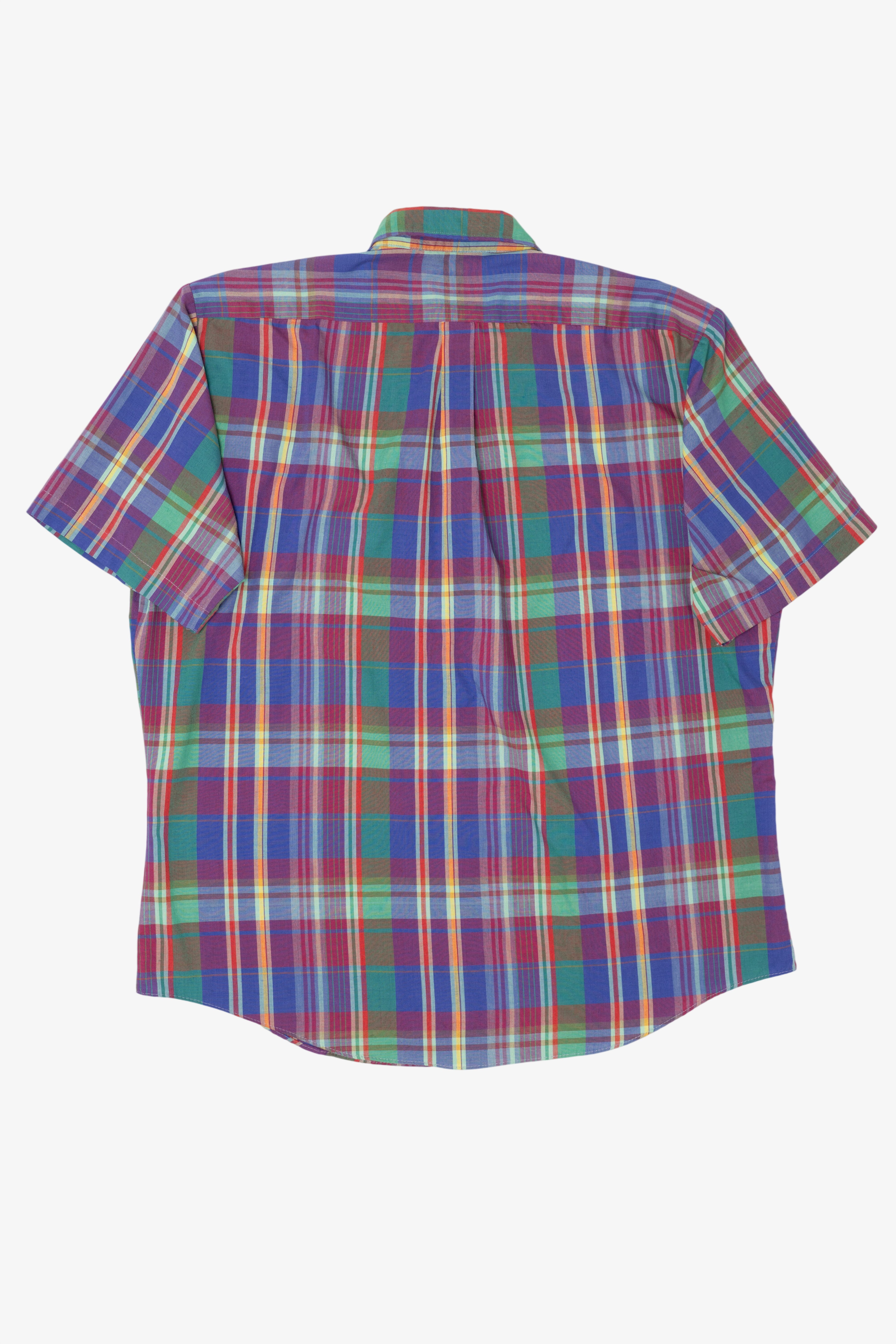 Vintage Royal Knight Colorful Plaid Button Up Shirt (1980s)