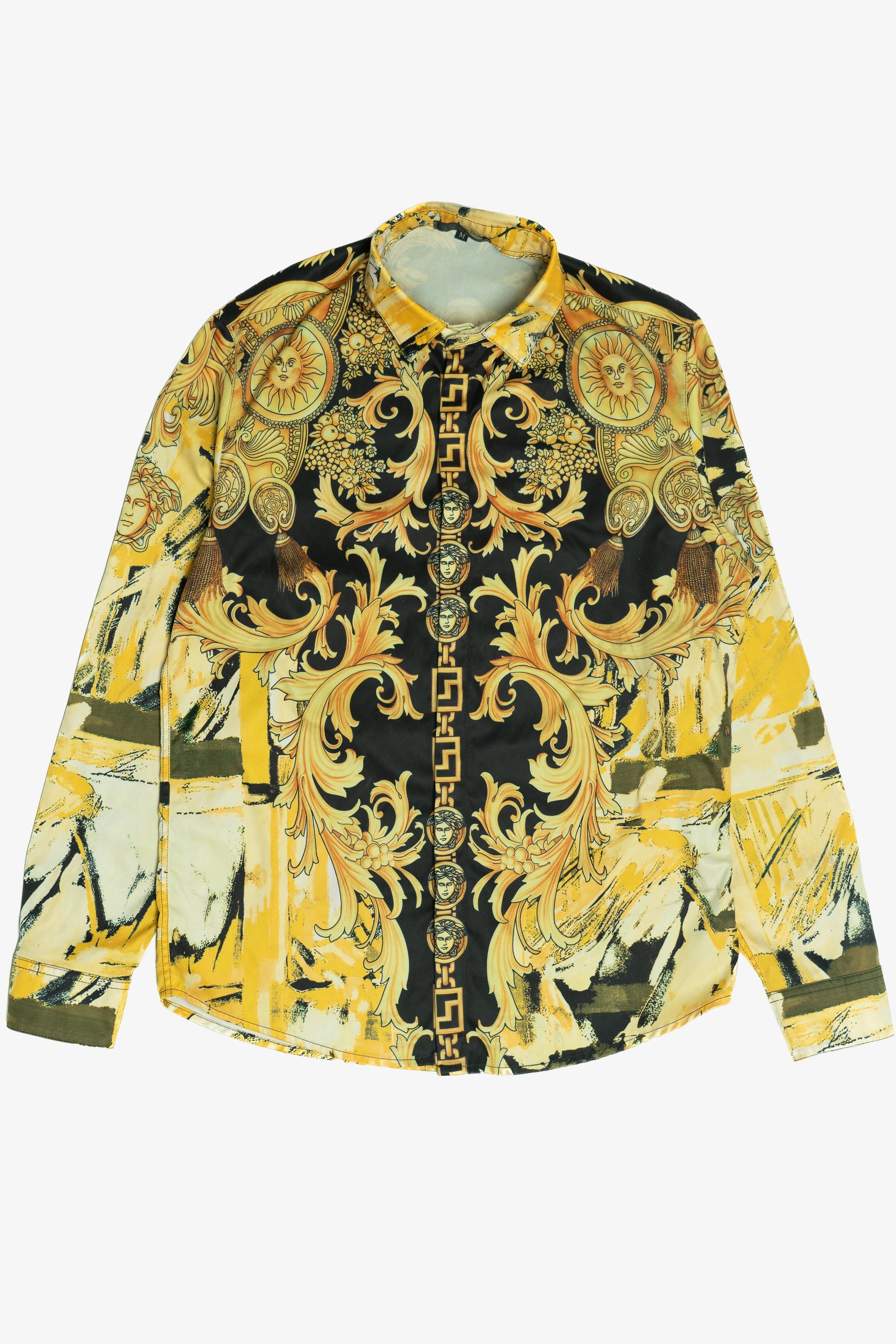 Vintage Versace Bootleg Medusa Print Button Up Shirt
