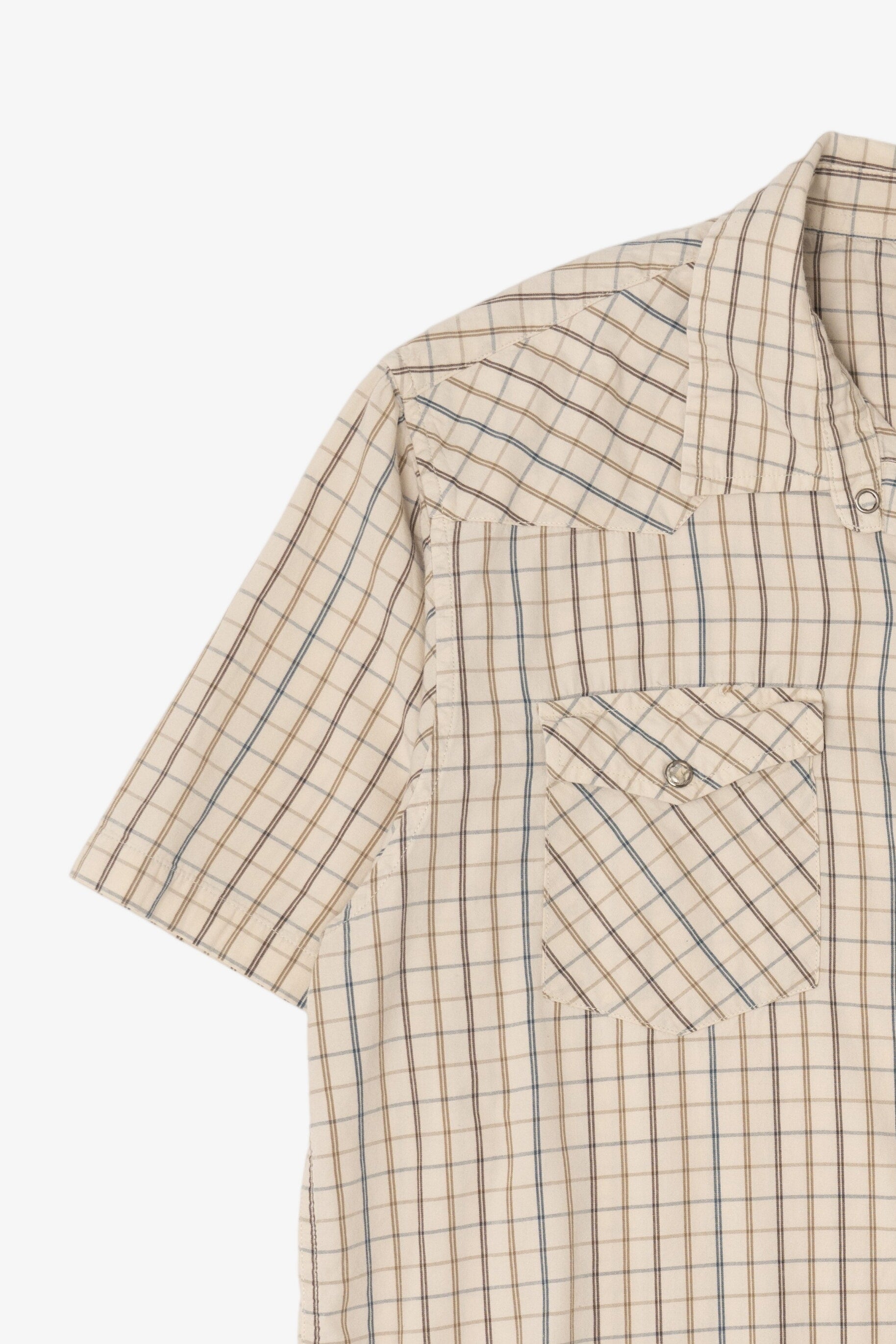 Beige Plaid Tony Hawk Button Up Shirt (2010s)