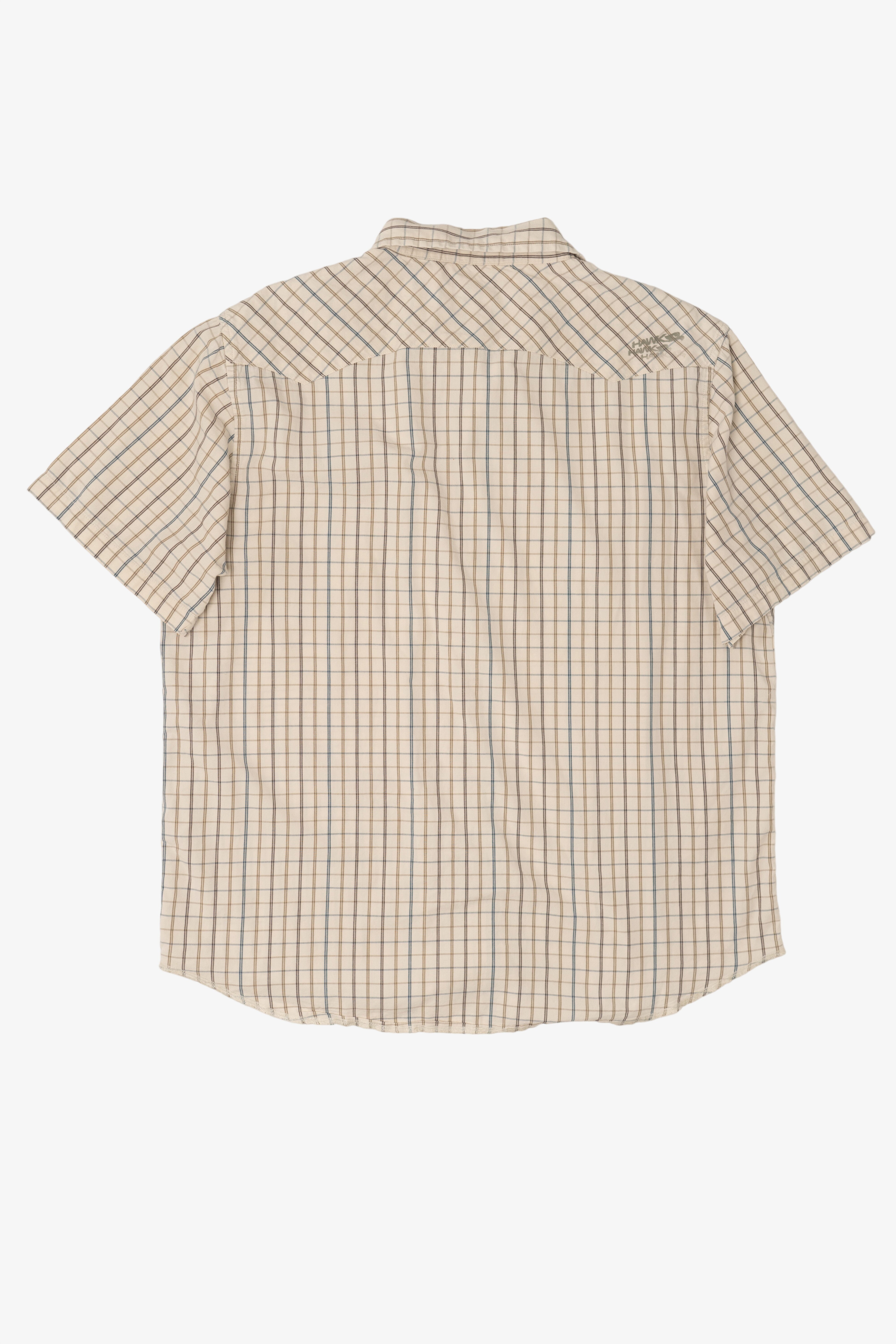 Beige Plaid Tony Hawk Button Up Shirt (2010s)