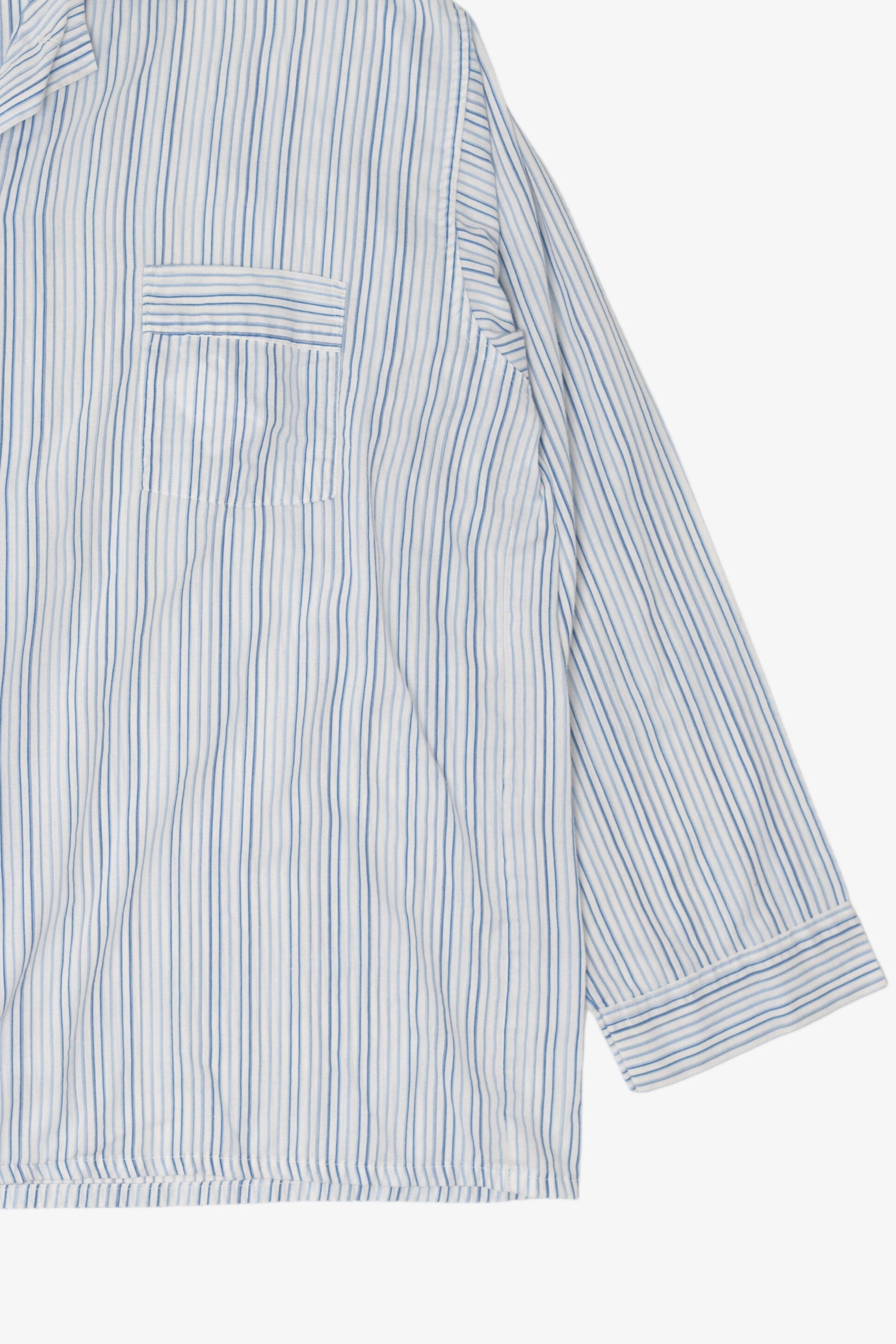 Vintage Light Blue Pinstriped Marlowe Permanent Press Button Up Shirt (1970s)