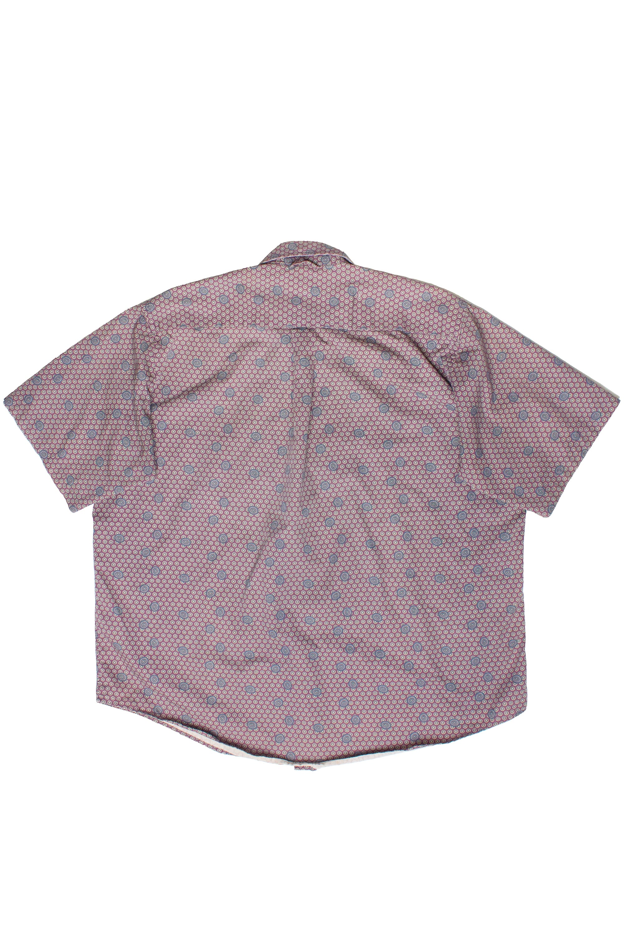 Vintage Patterned Hunt Club Short Sleeve Button Up Shirt