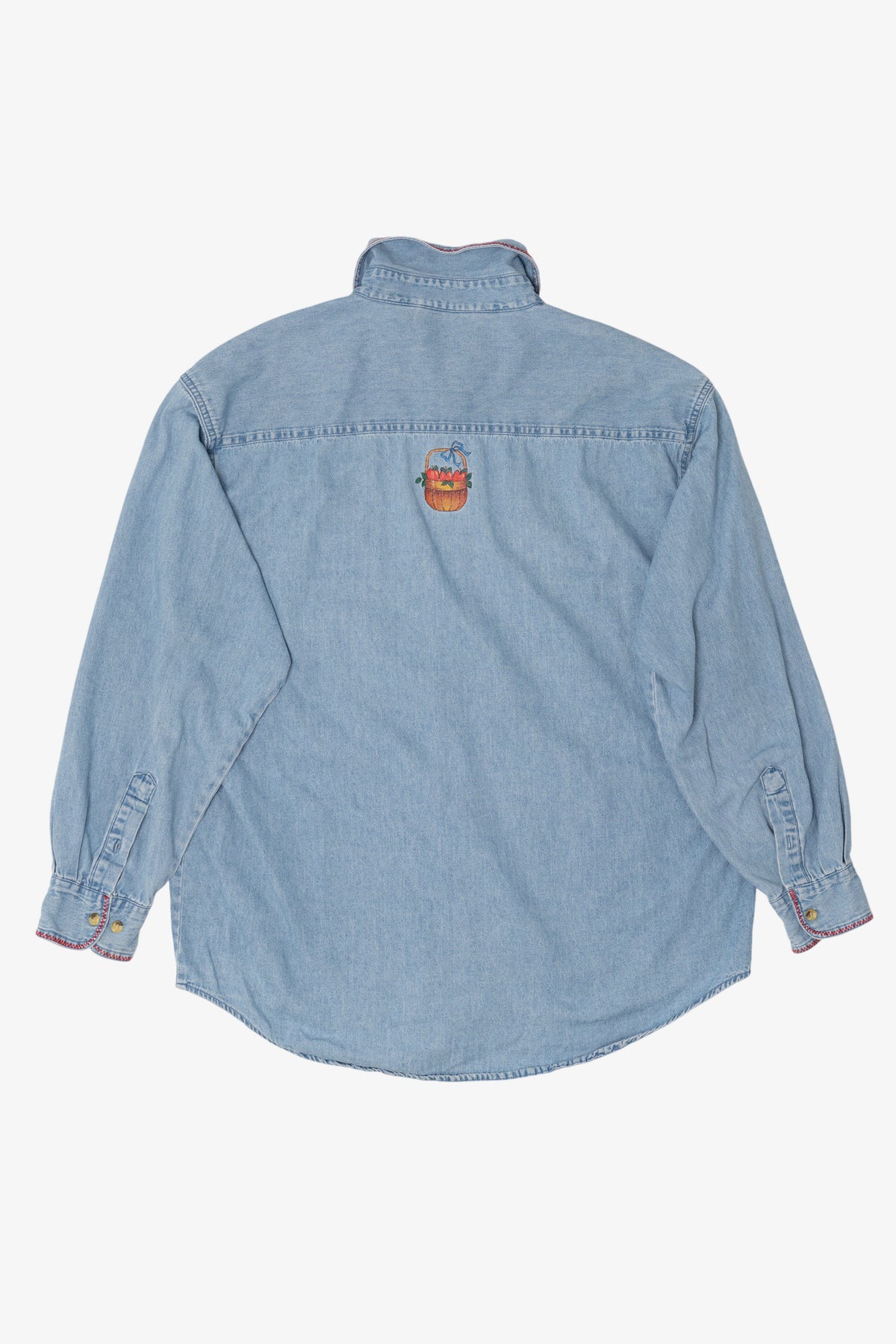 Vintage Apple Basket Denim Button Up Shirt (1990s)