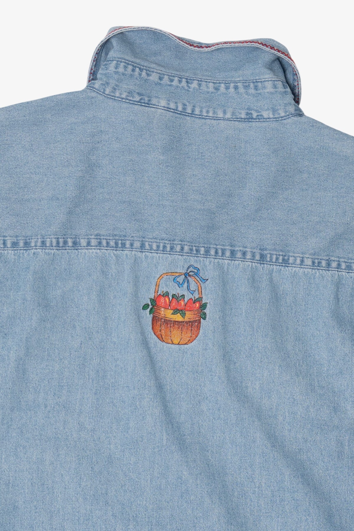 Vintage Apple Basket Denim Button Up Shirt (1990s)