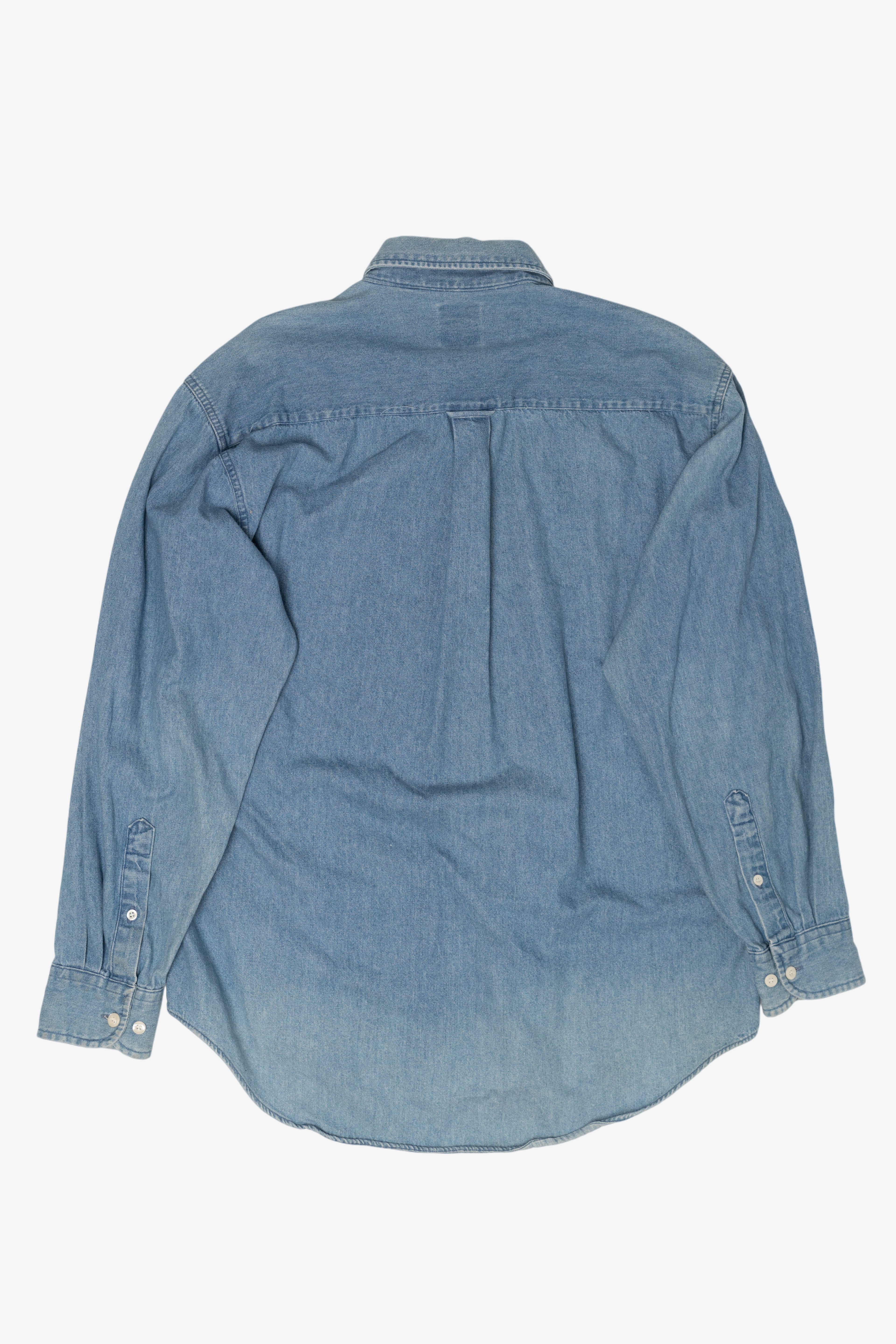 Vintage Gap Plaid Denim Button Up Shirt (1990s)
