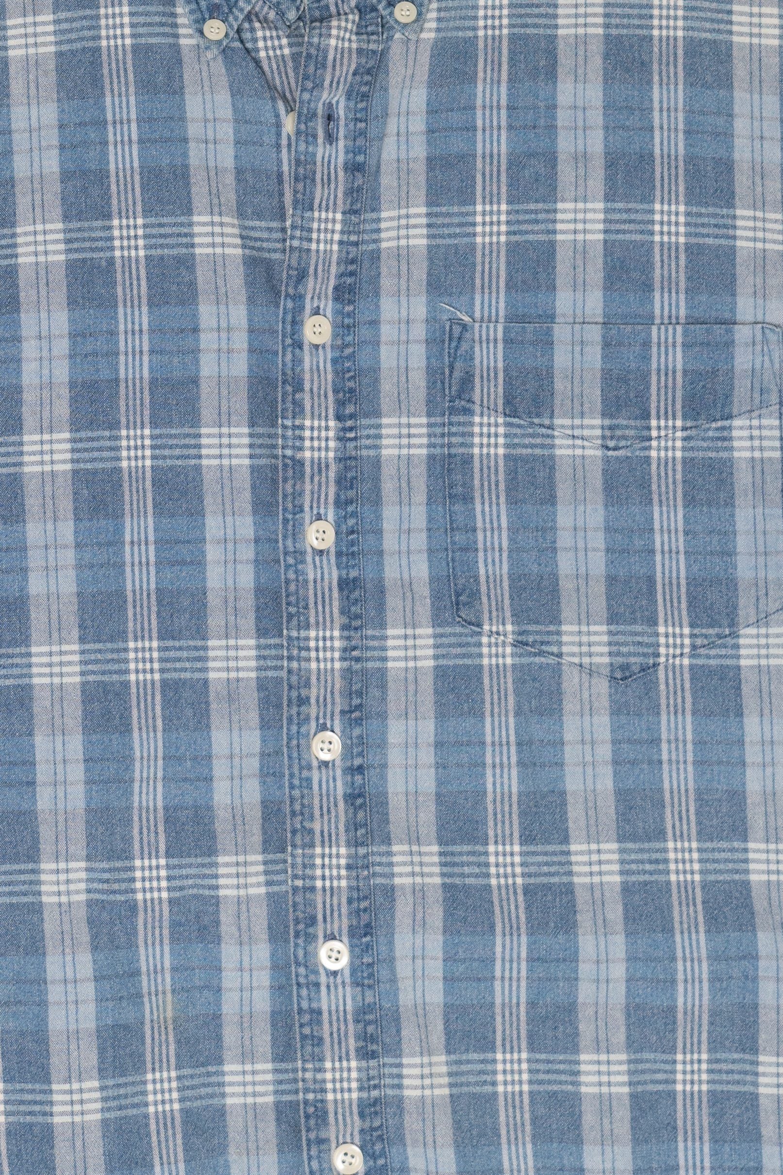 Vintage Gap Plaid Denim Button Up Shirt (1990s)